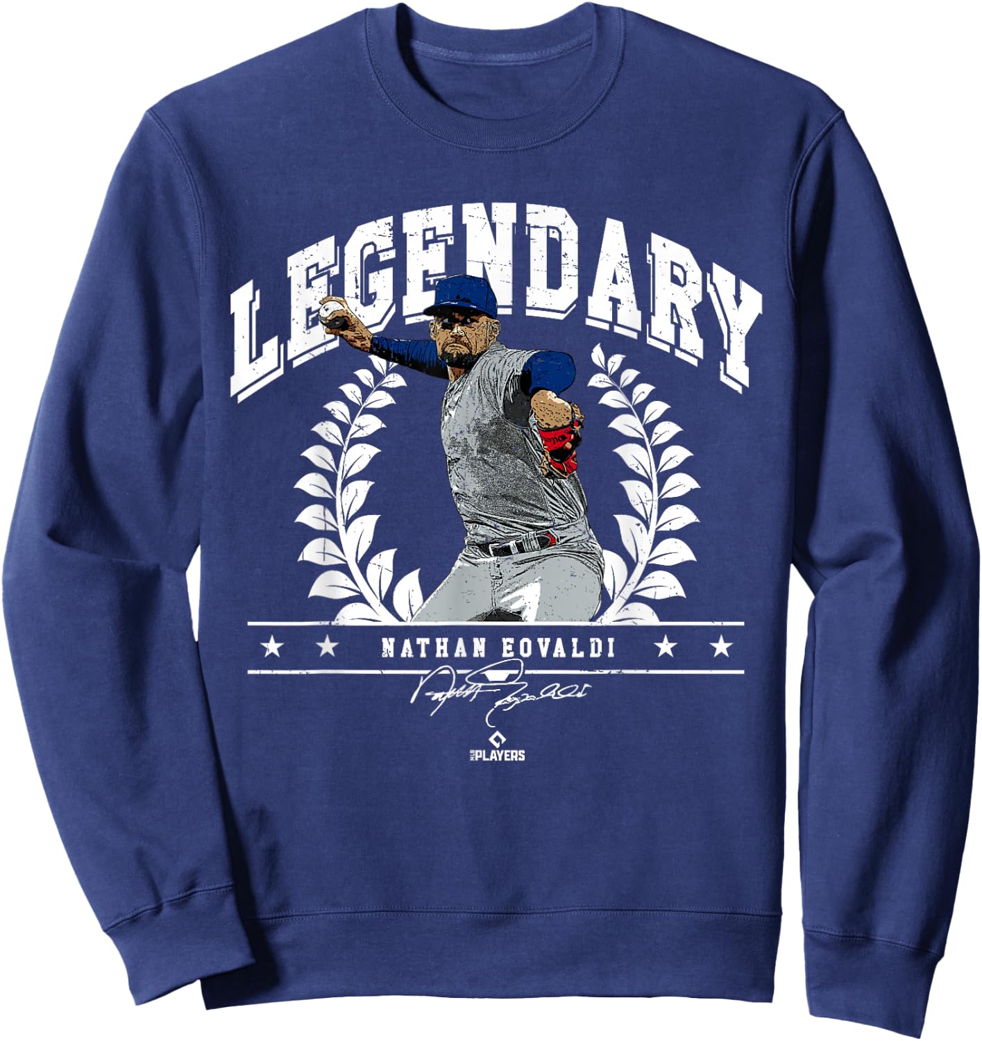 Legendary Nathan Eovaldi Texas MLBPA Sweatshirt - Sweatshirt | Navy