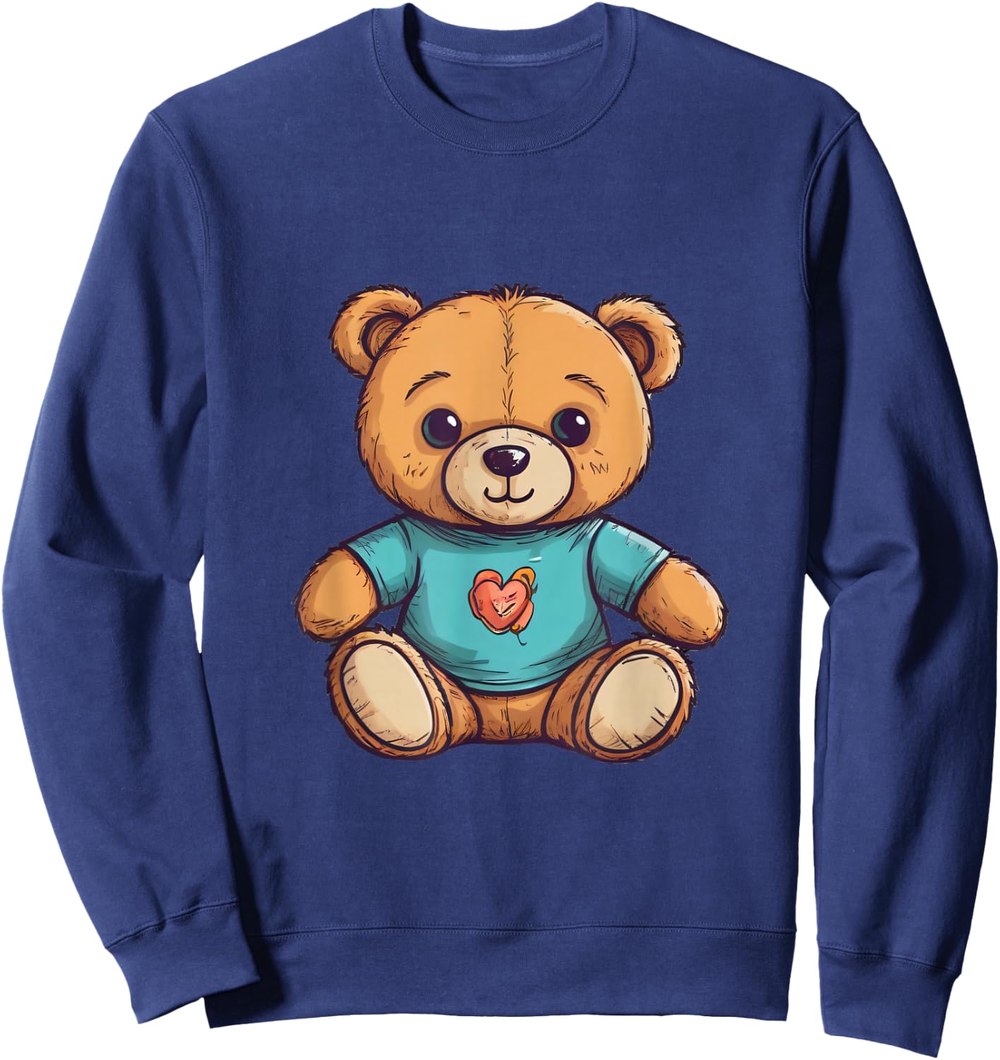 Teddybär süßer Teddy Bär Liebe Zeichnung Sweatshirt - Sweatshirt | Navy