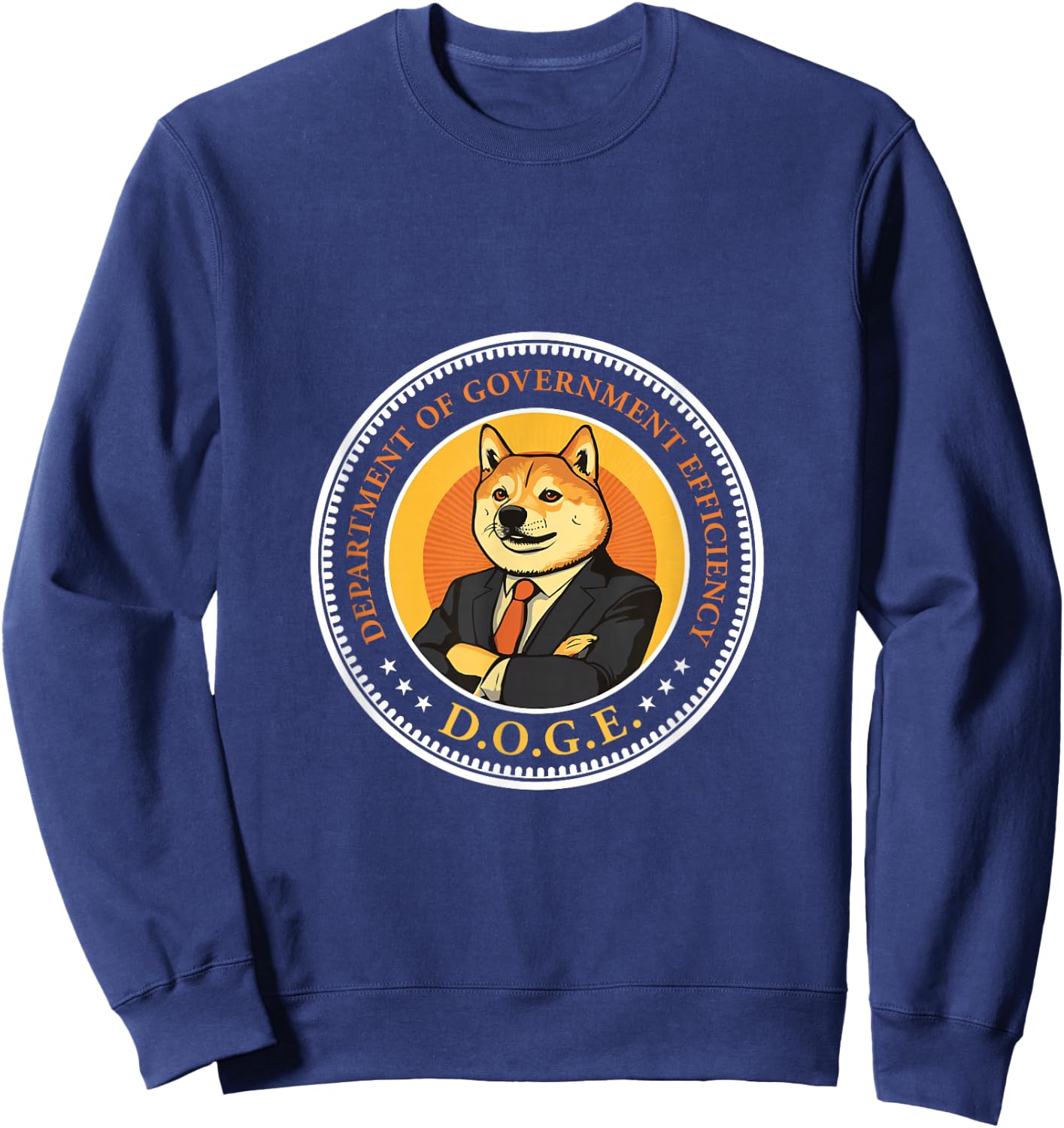 DOGE Department of Government Efficiency - DOGE Design Sweatshirt - Sweatshirt | Navy