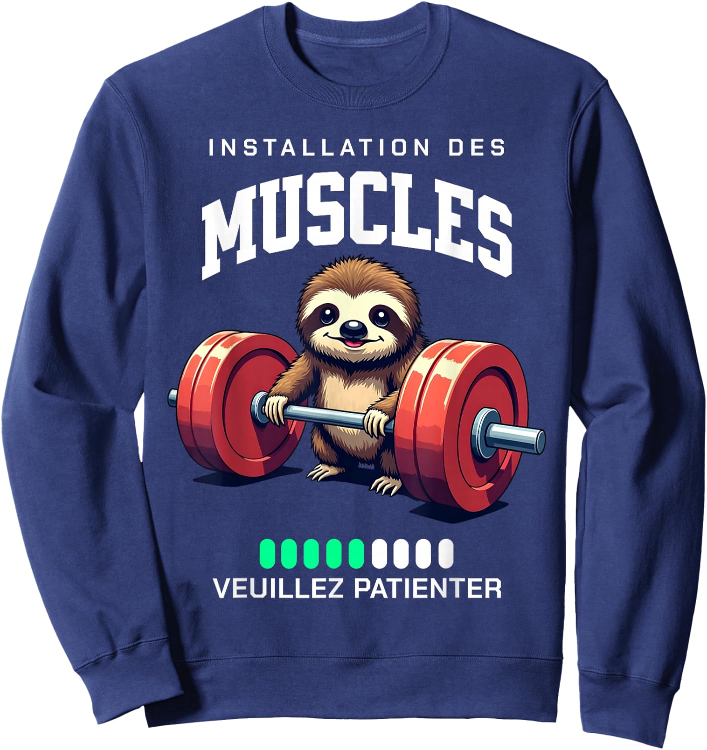 Lazy Installation Muscles Gym Bodybuilding Crossfit Sweatshirt - Sweatshirt | Navy