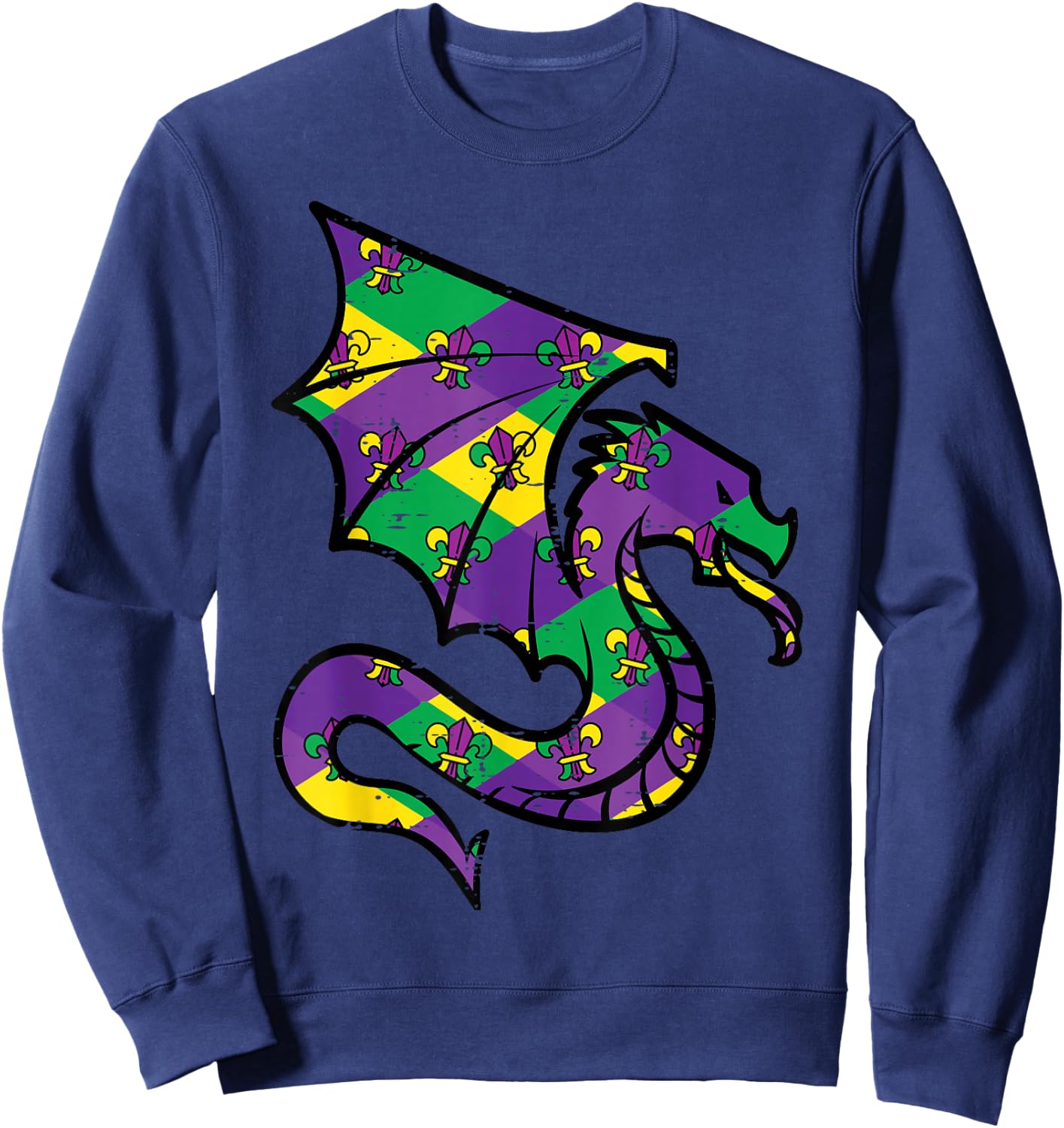 Mardi Gras Dragon Cool Carnival New Orleans Men Women Kids Sweatshirt - Sweatshirt | Navy