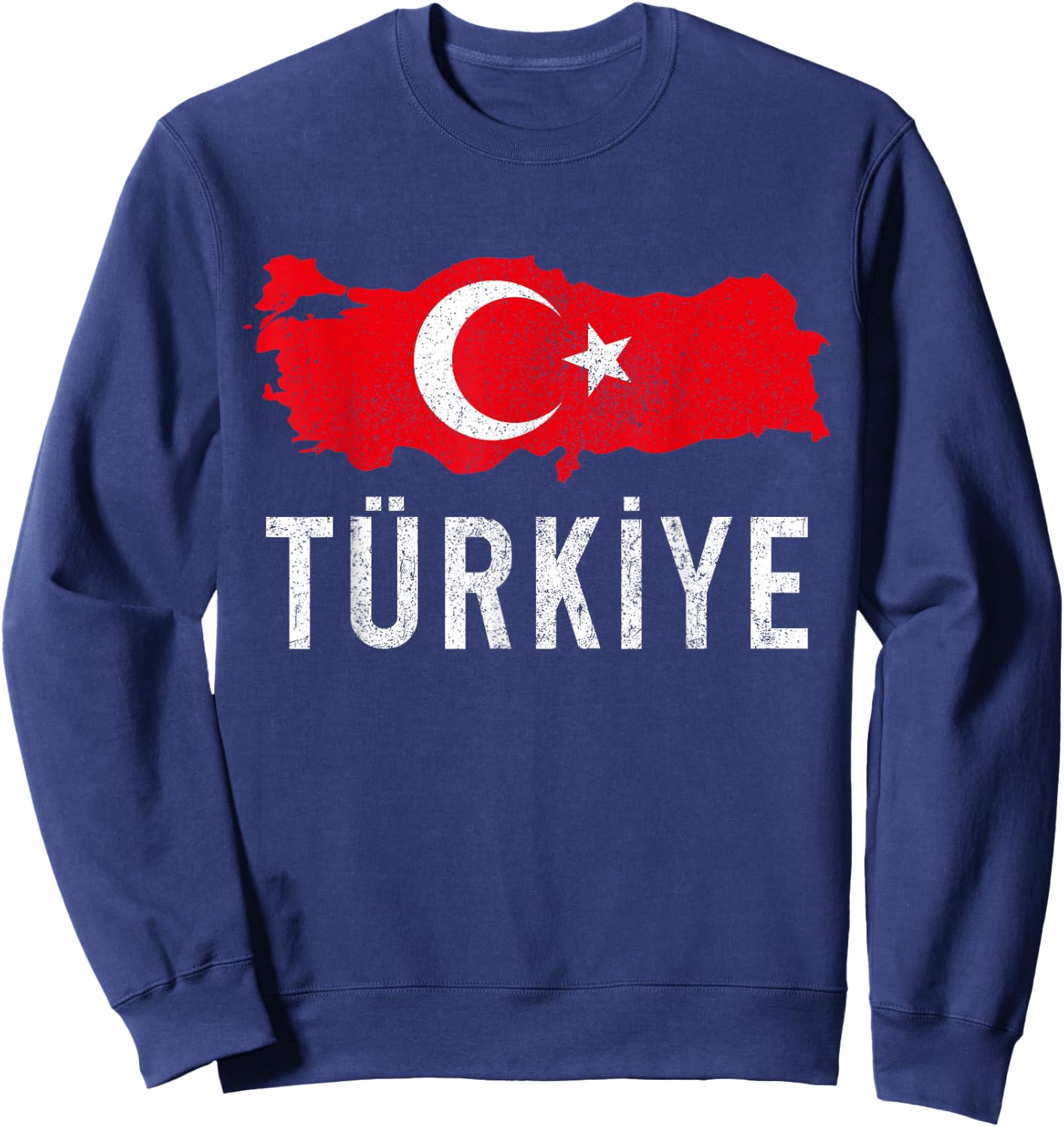 Türkiye Turkey Turkish Flag Pride Souvenir Sweatshirt - Sweatshirt | Navy