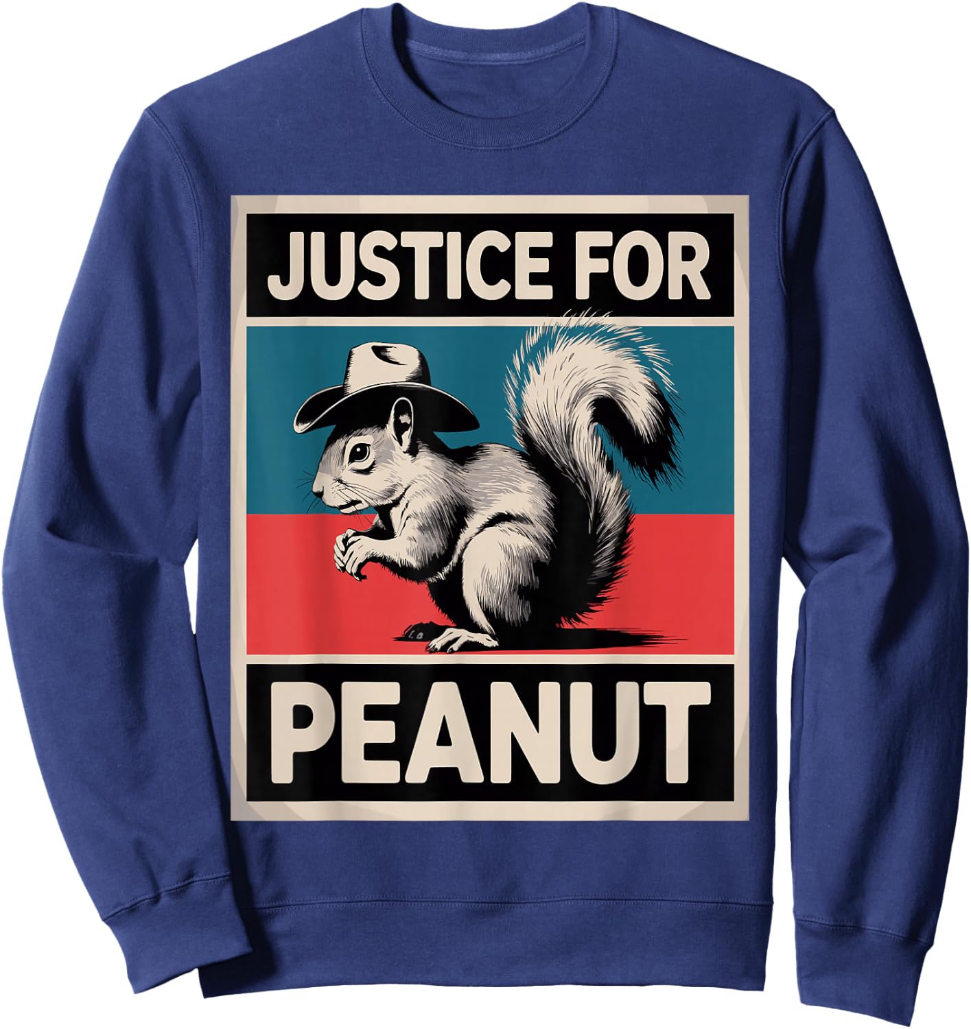 Justice for Peanut The Squirrel - The Squirrel P-nut Sweatshirt - Sweatshirt | Navy