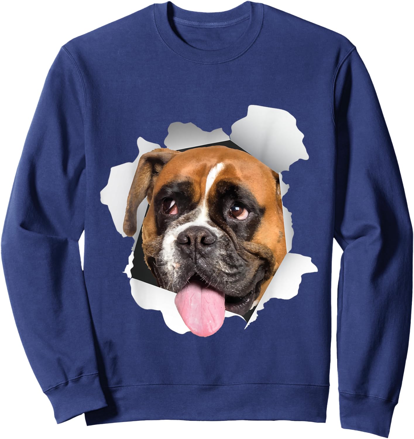 Sneaking Boxer Dog - Animal Breeder Puppy Veterinarian Sweatshirt - Sweatshirt | Navy