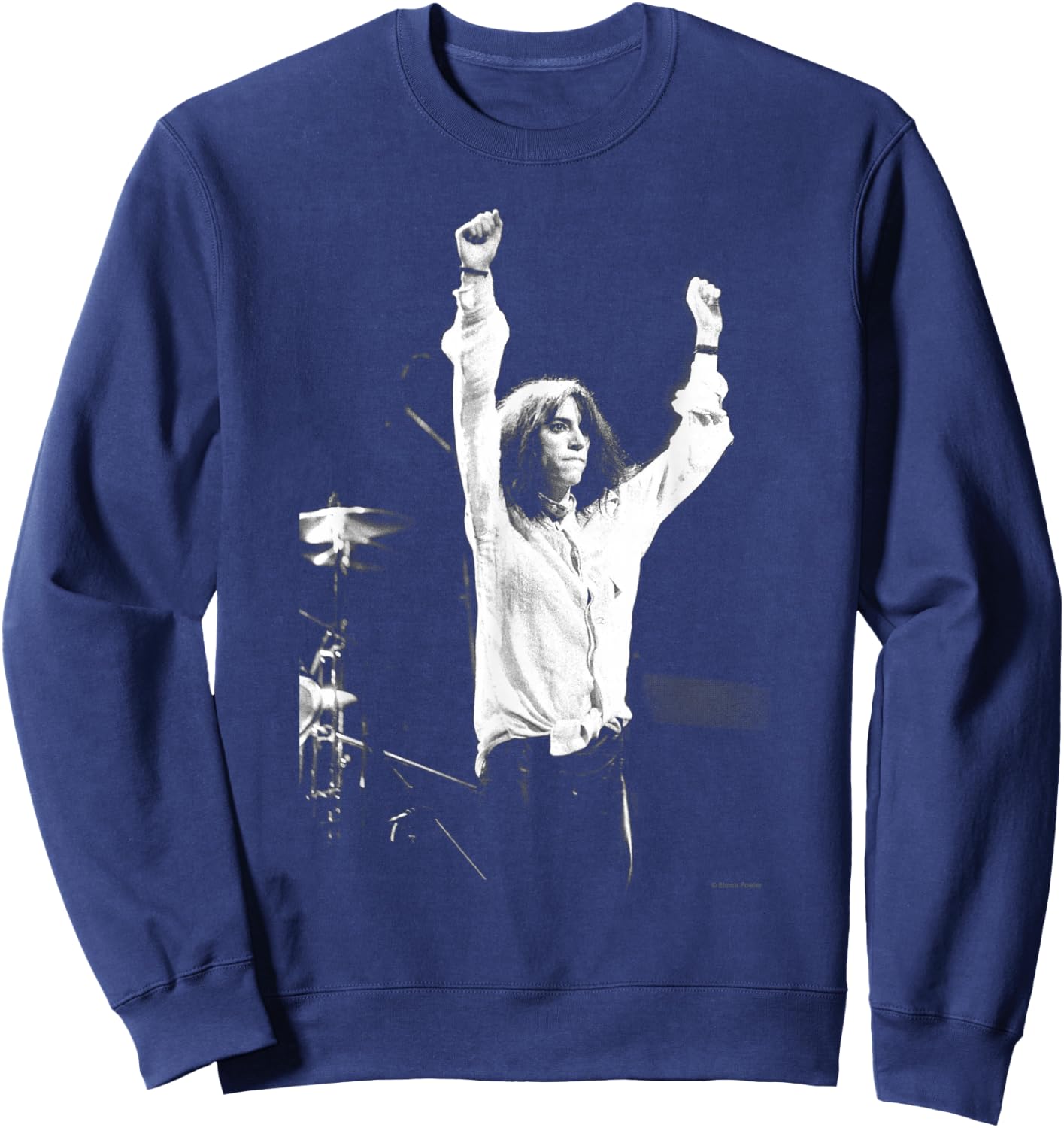 Singer Pattie Smith Live On Stage by Simon Fowler , Black, S Sweatshirt - Sweatshirt | Navy
