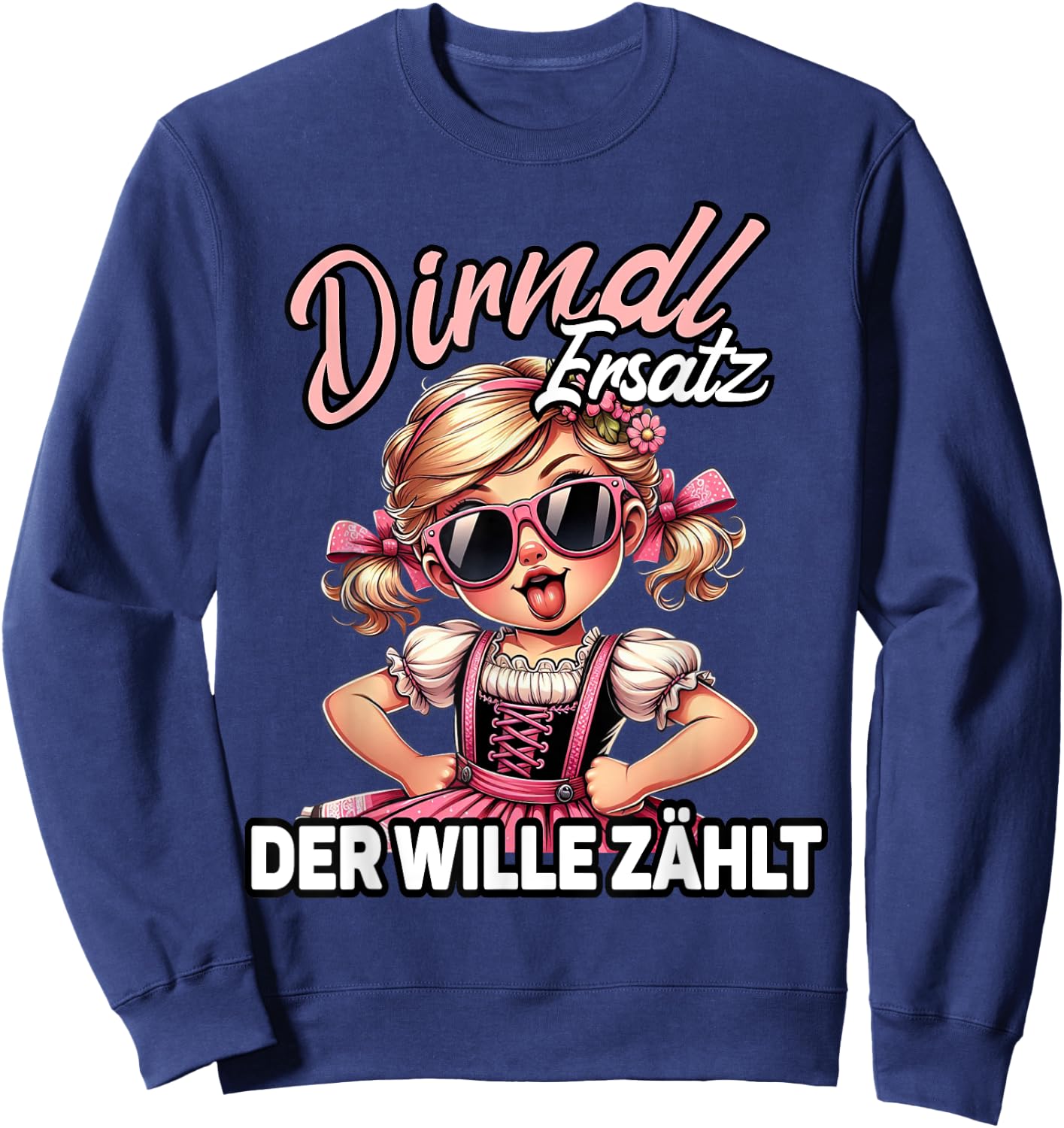 Oktoberfest Costume Shirt Women's Costume Replacement Dirndl , black Sweatshirt - Sweatshirt | Navy