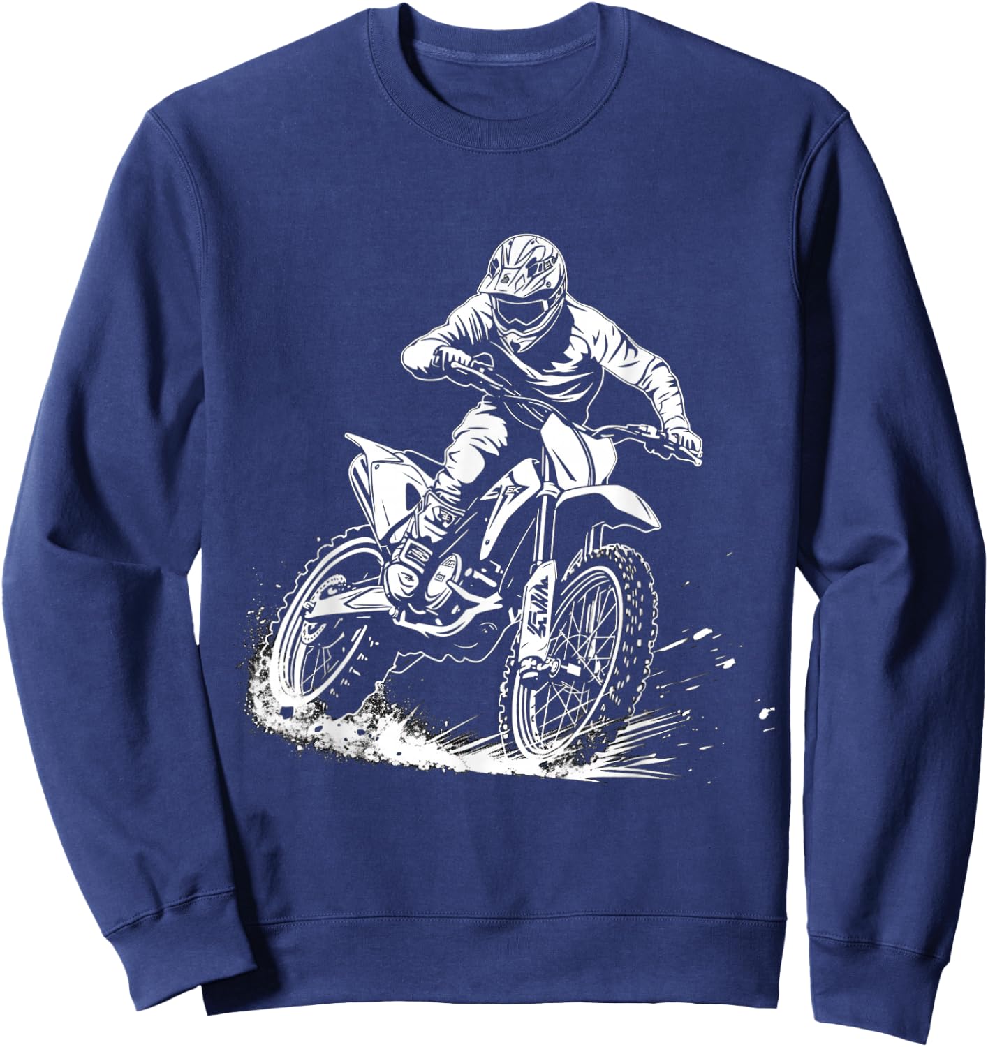 dirt bike schwarz weiß motocross motorrad Design für Jungen Sweatshirt - Sweatshirt | Navy