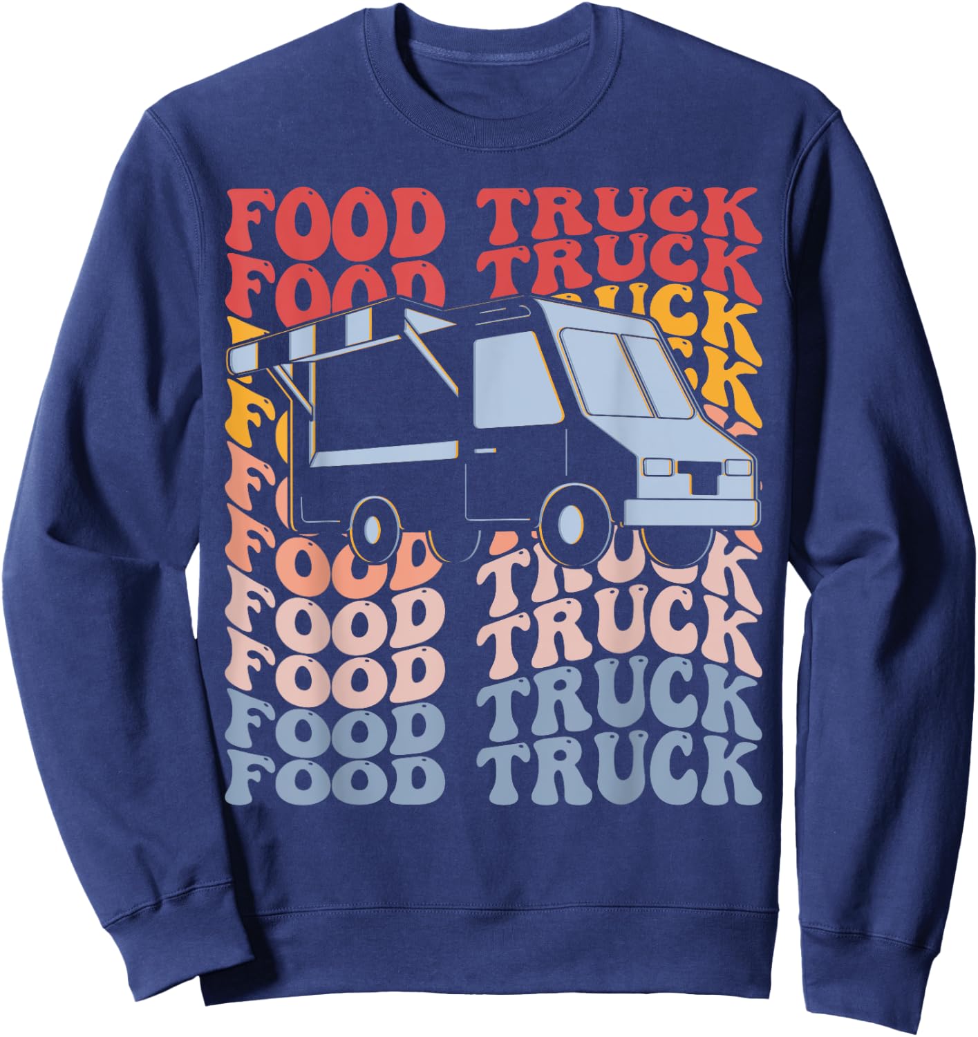 Food Truck Groovy Sweatshirt - Sweatshirt | Navy