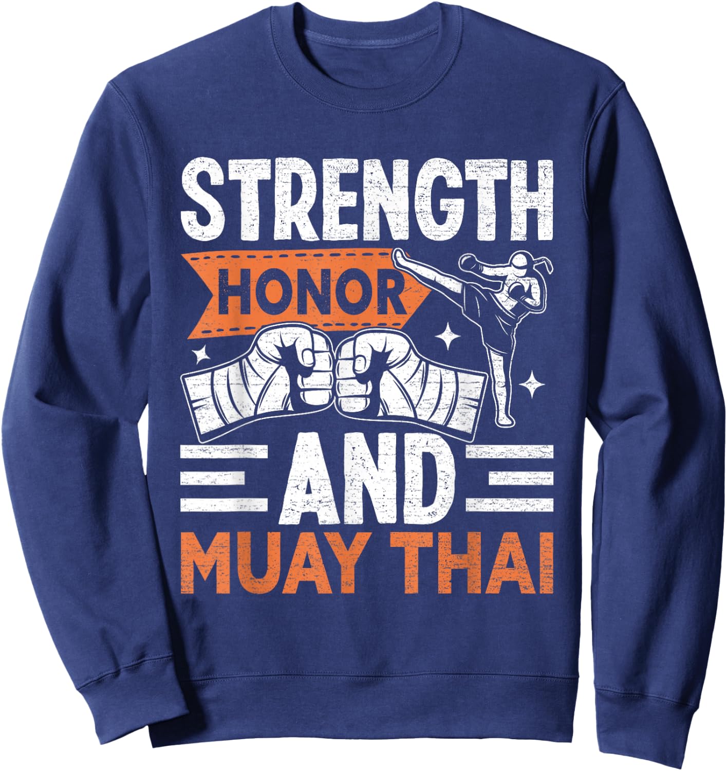 Strength Honor and Muay Thai Sweatshirt - Sweatshirt | Navy