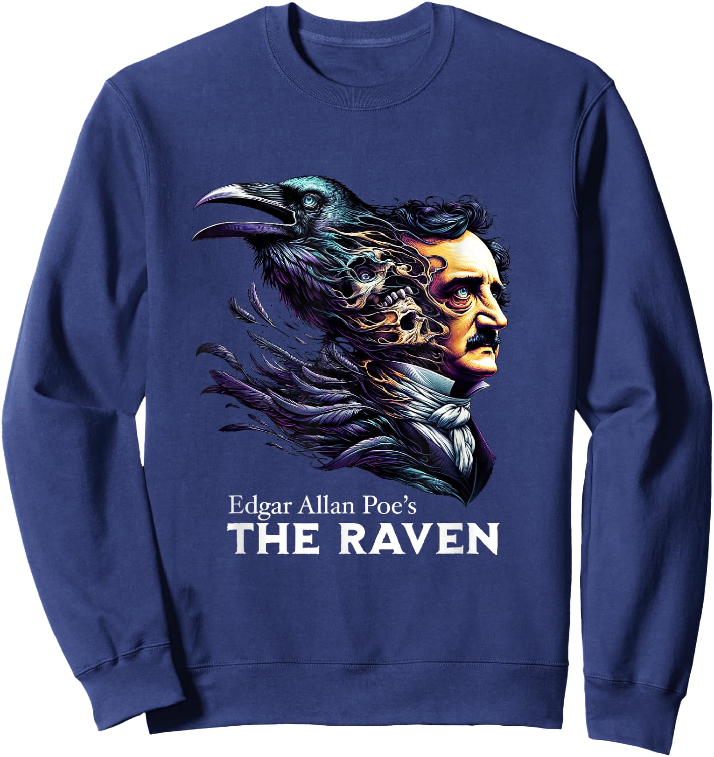 Edgar Allan Poe's The Raven Nevermore Sweatshirt - Sweatshirt | Navy