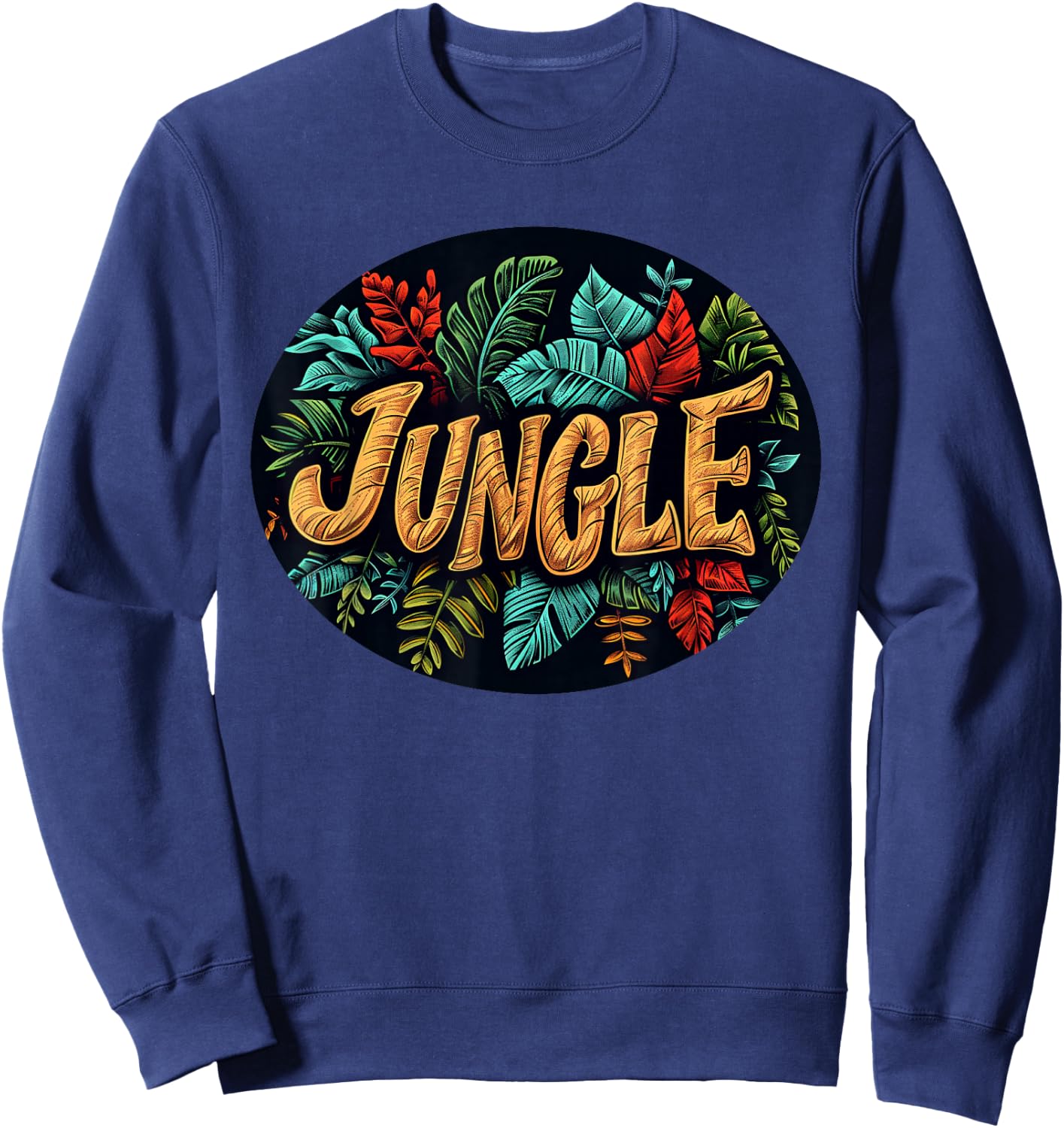 Amazing Jungle Graphic for a Unique Style Sweatshirt - Sweatshirt | Navy