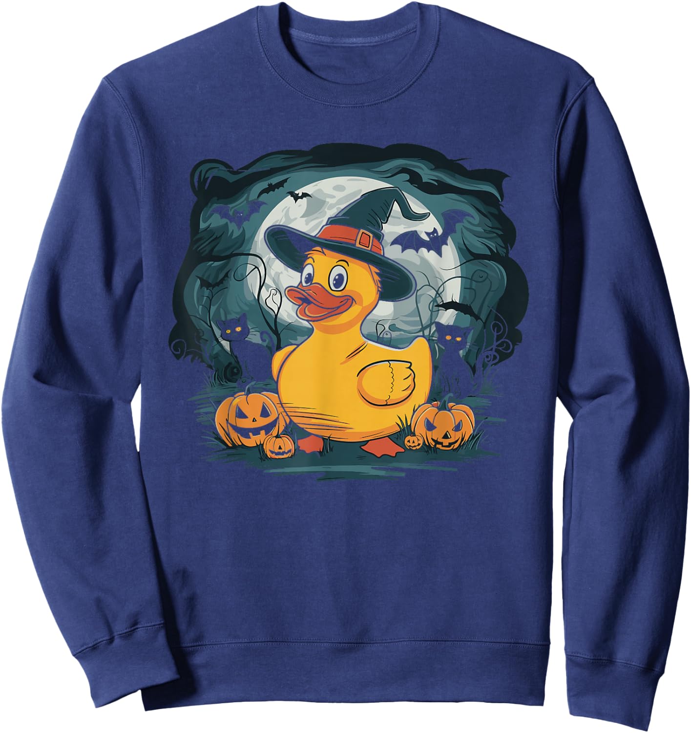 Rubber Duck Witch Rubber Duckie Costume Party Sweatshirt - Sweatshirt | Navy