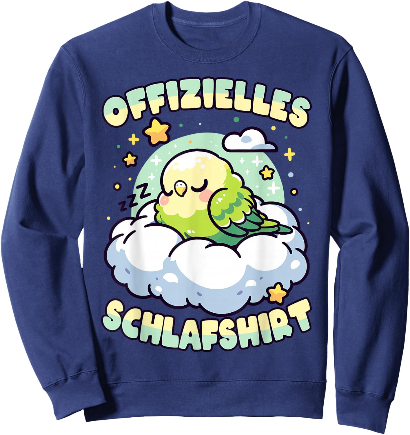 Official Sleep Shirt Budgie Pyjamas & Sleep , gray Sweatshirt - Sweatshirt | Navy