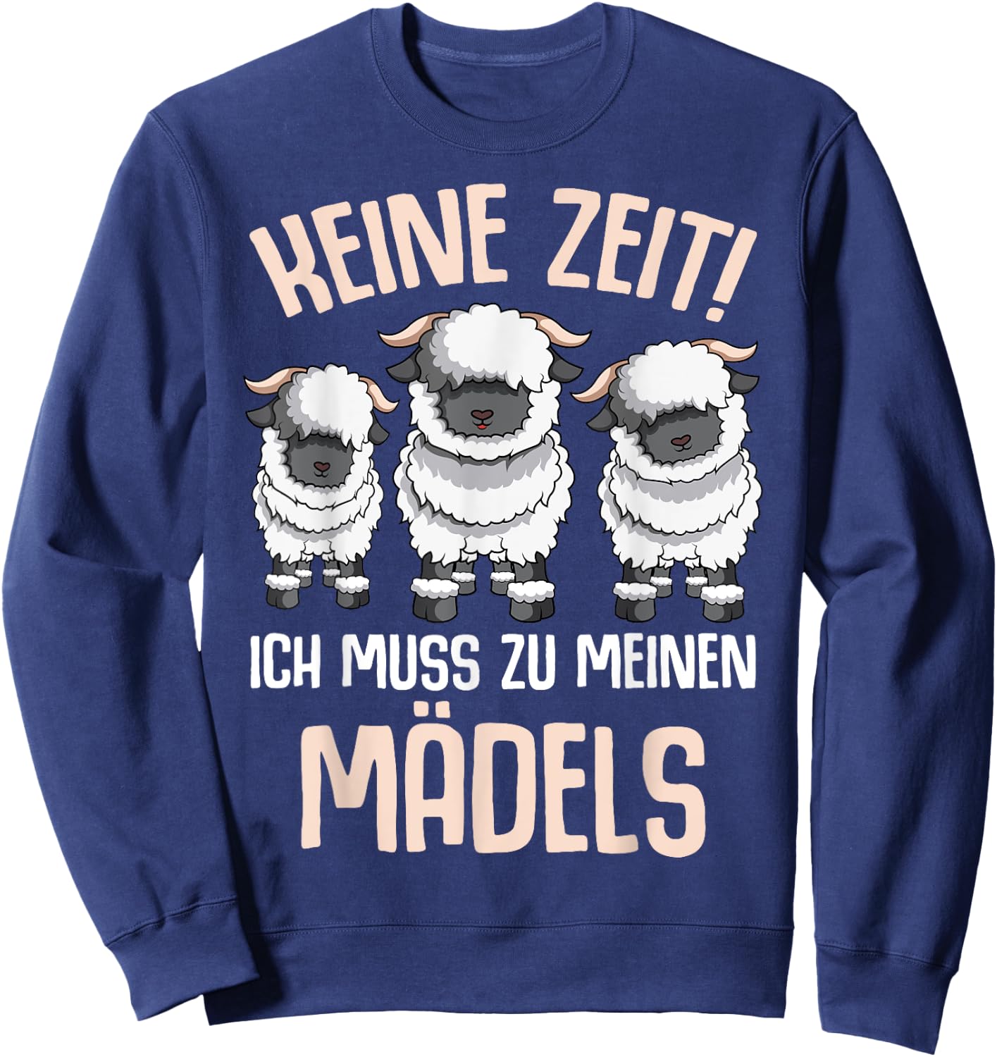 Walliser Schwarznasenschaf Schafe Sweatshirt - Sweatshirt | Navy