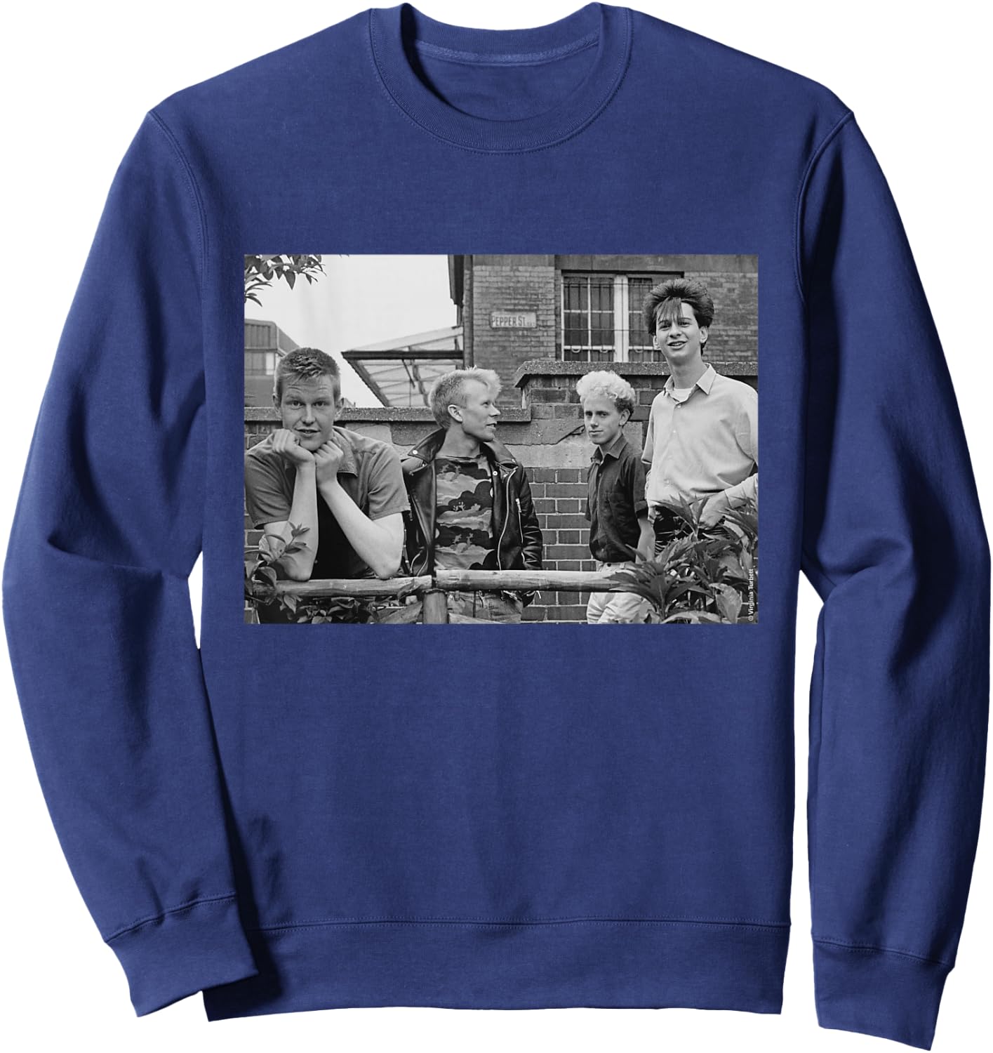David Gahan by Depeche Mode Live 1981 by Virginia Turbett Sweatshirt - Sweatshirt | Navy