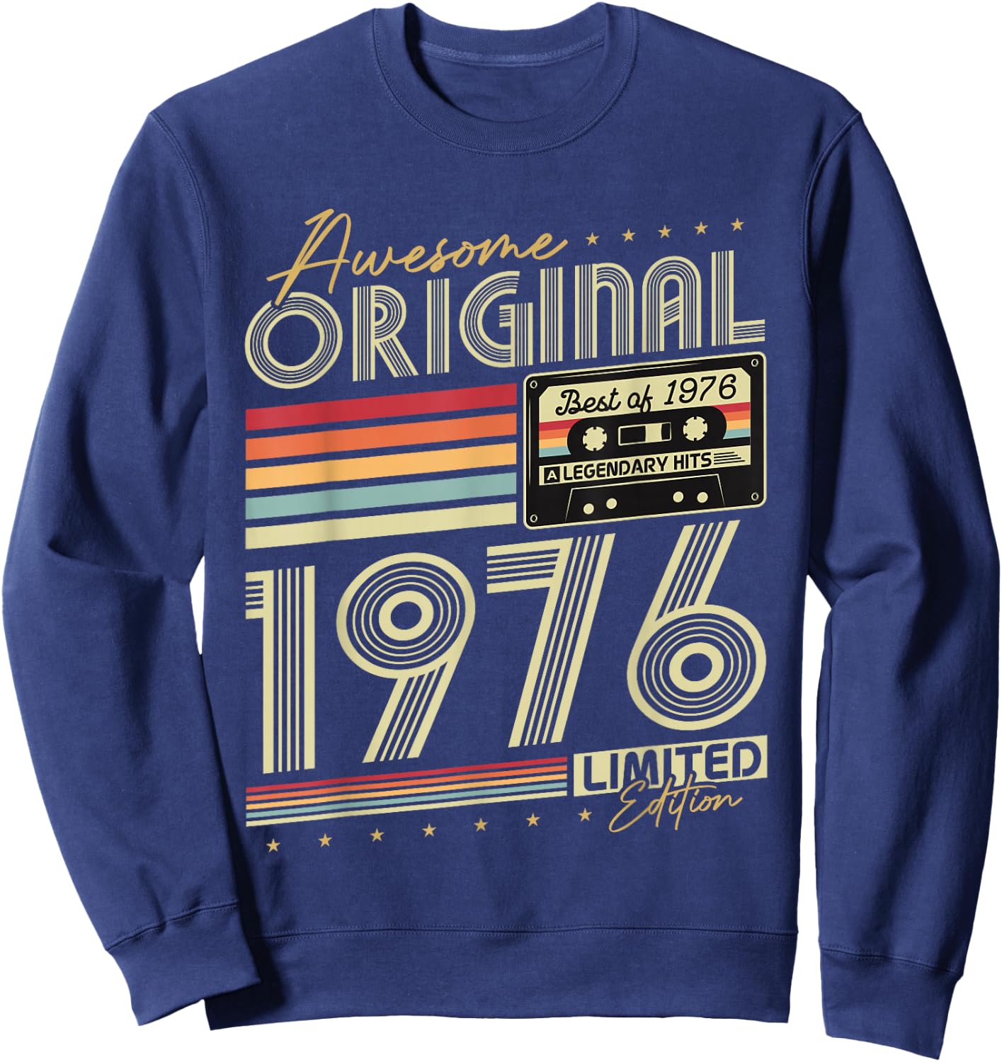 Original 1976 Vintage 50 Ans Anniversaire Cadeau Homme Femme Sweatshirt - Sweatshirt | Navy