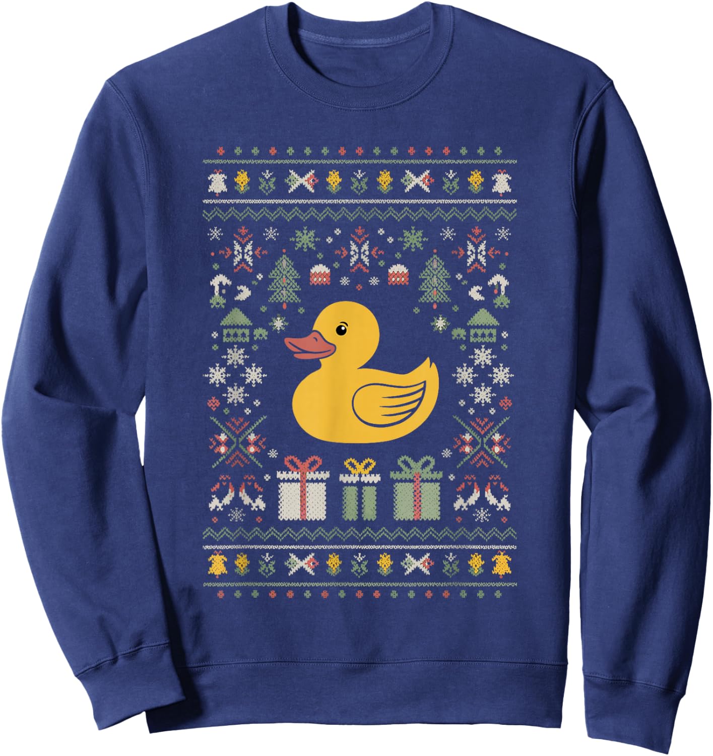 Rubber Duck Ugly Christmas Sweatshirt - Sweatshirt | Navy