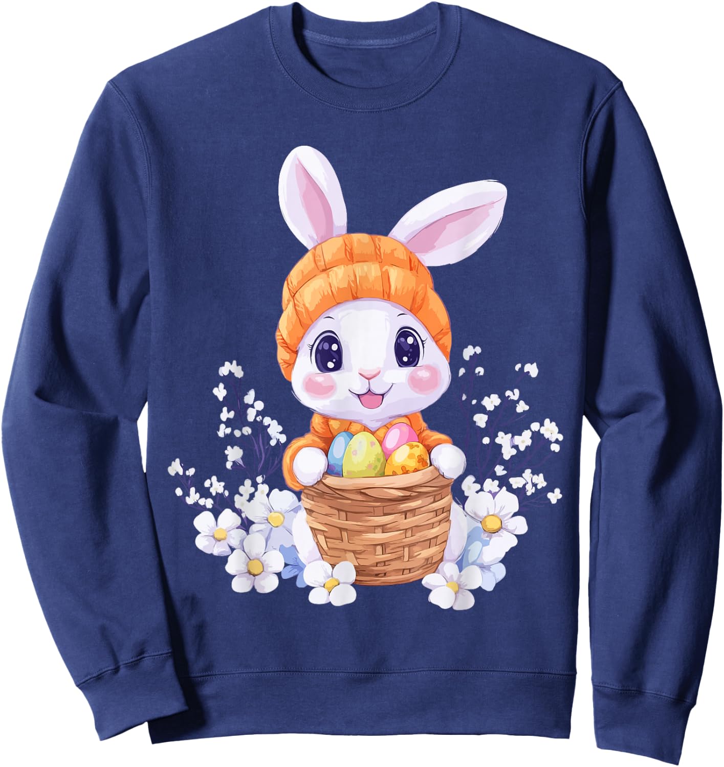 Easter Rabbit Costume Kids Girls Boys Decor Easter Bunny Sweatshirt - Sweatshirt | Navy