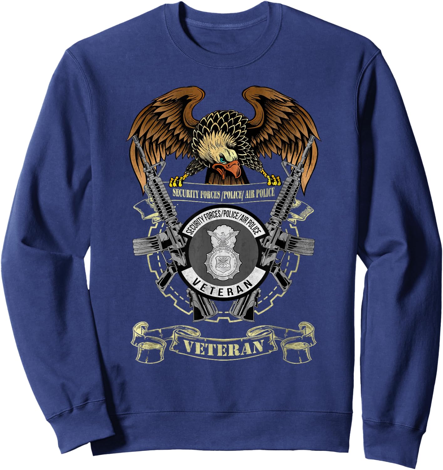 Security Forces Police Air Police Veteran Military Papa Sweatshirt - Sweatshirt | Navy