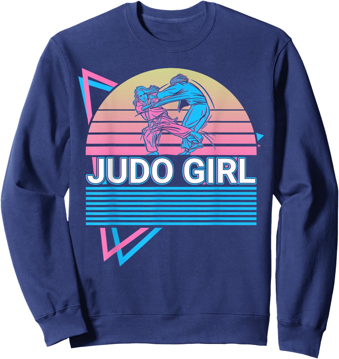 Judo Girls' Martial Arts Retro , black Sweatshirt - Sweatshirt | Navy