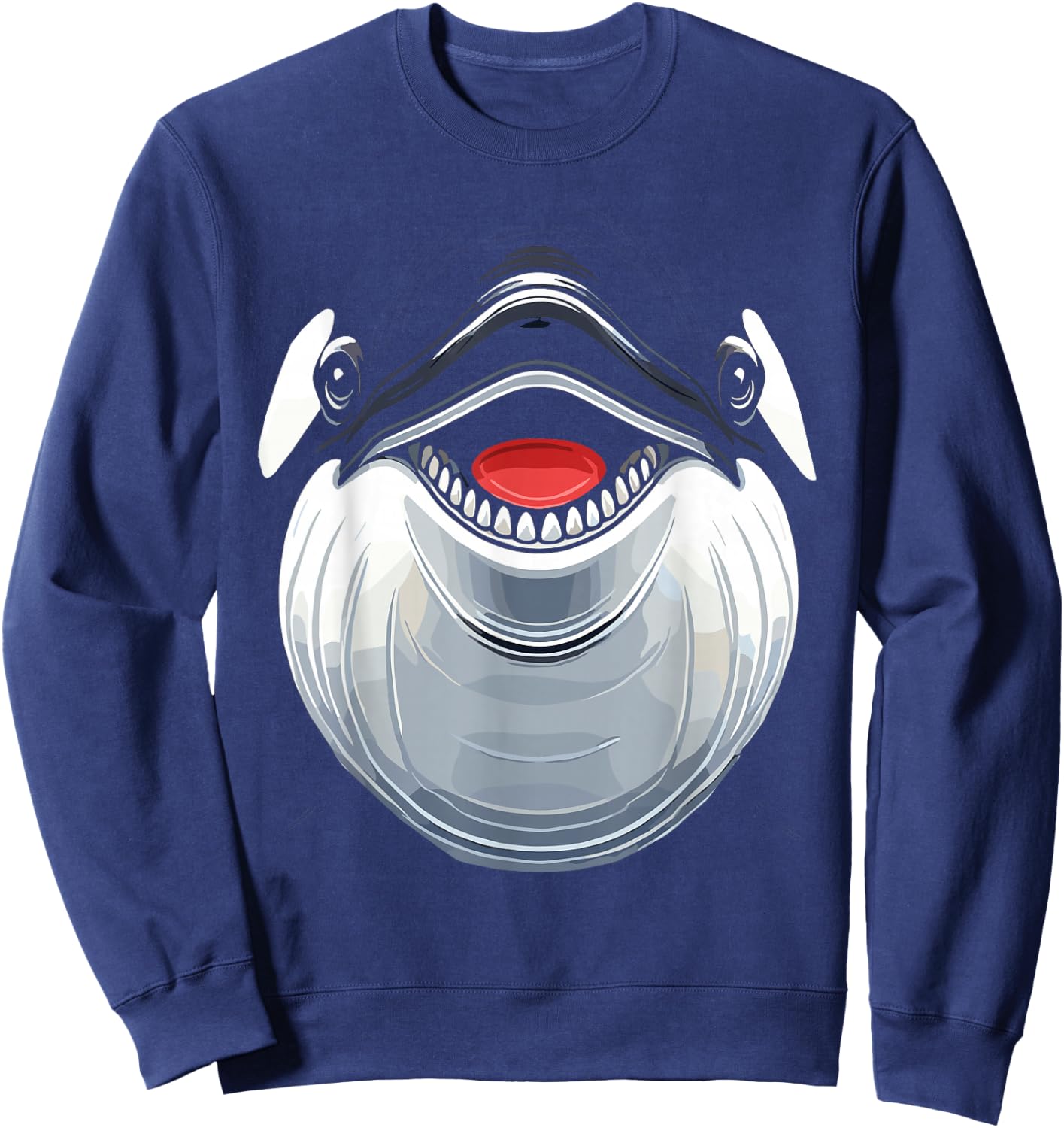 Funny Orca Whale Costume, Funny Orca Whale Face Costume , black Sweatshirt - Sweatshirt | Navy