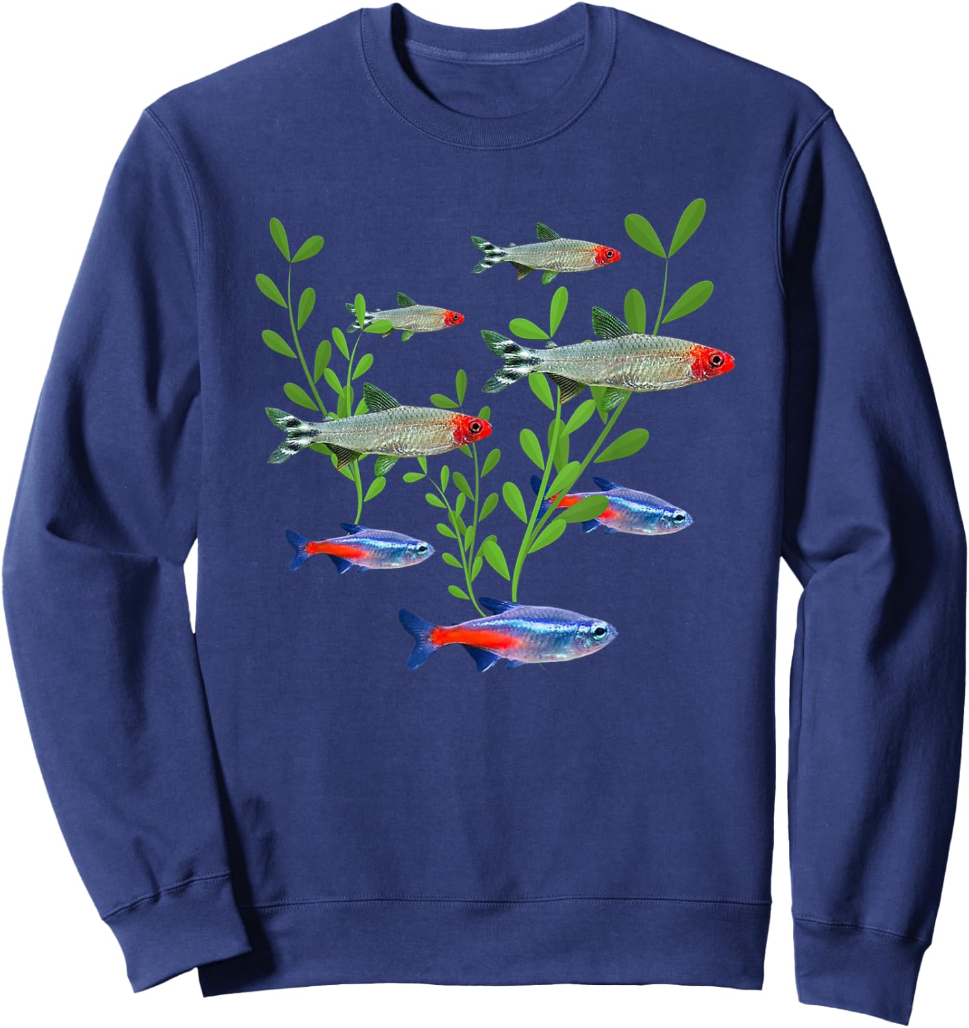 Tetras Aquarium Neon Tetras Rummy Nose Tetras Fish Gift Sweatshirt - Sweatshirt | Navy
