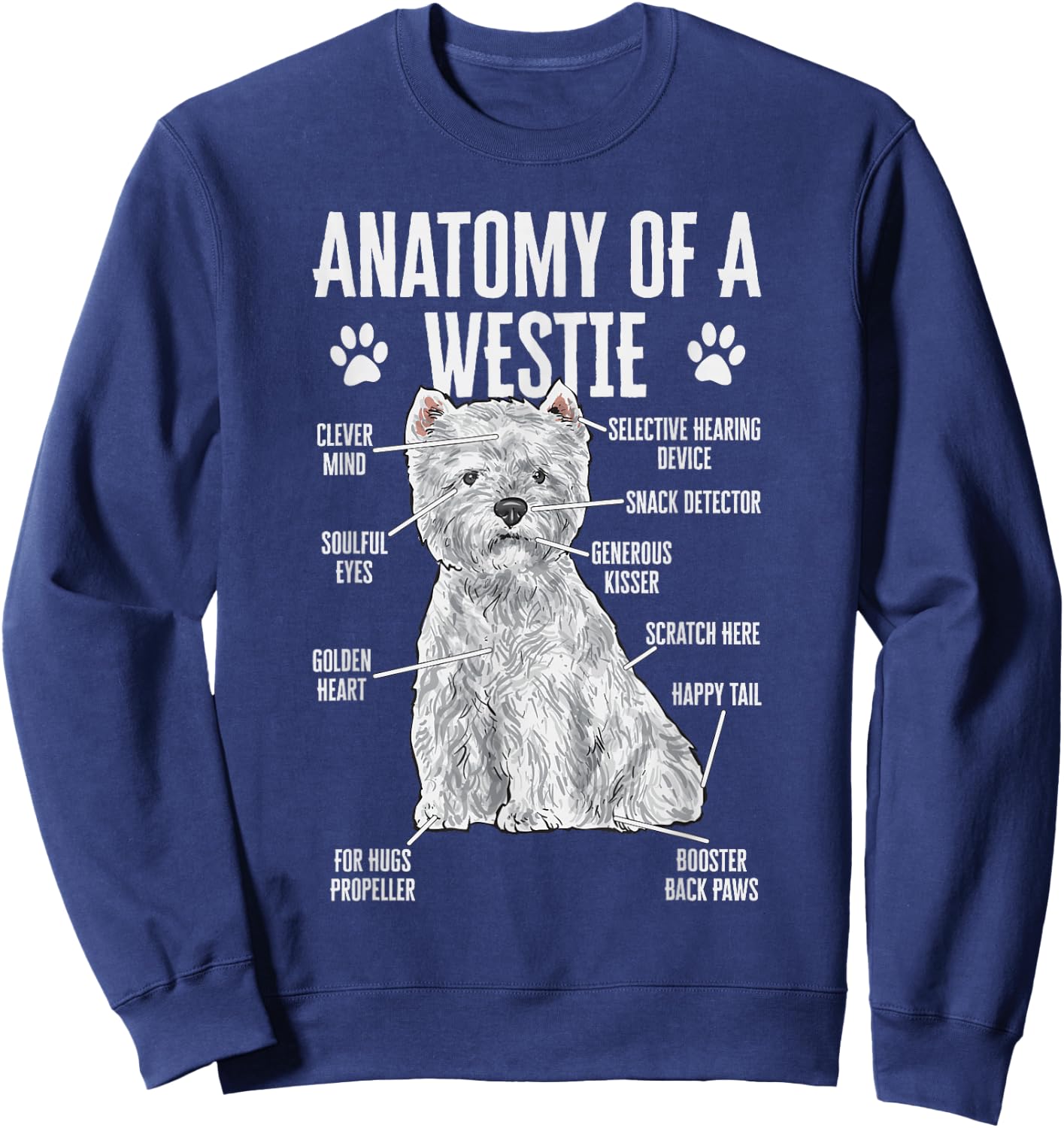 Westie Dog West Highland White Terrier Sweatshirt - Sweatshirt | Navy