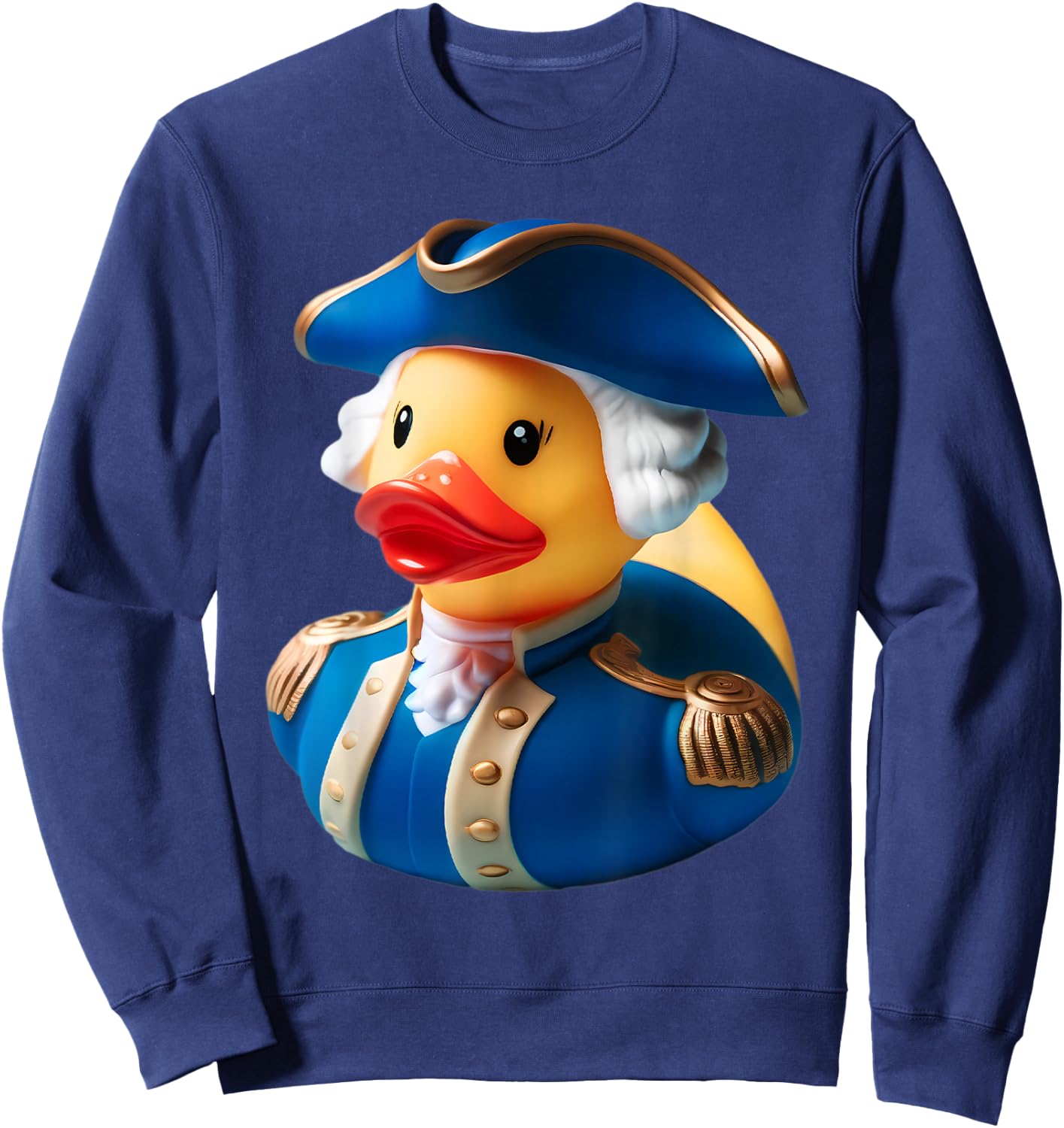 Rubber Duck George Washington President 4th of July Sweatshirt - Sweatshirt | Navy
