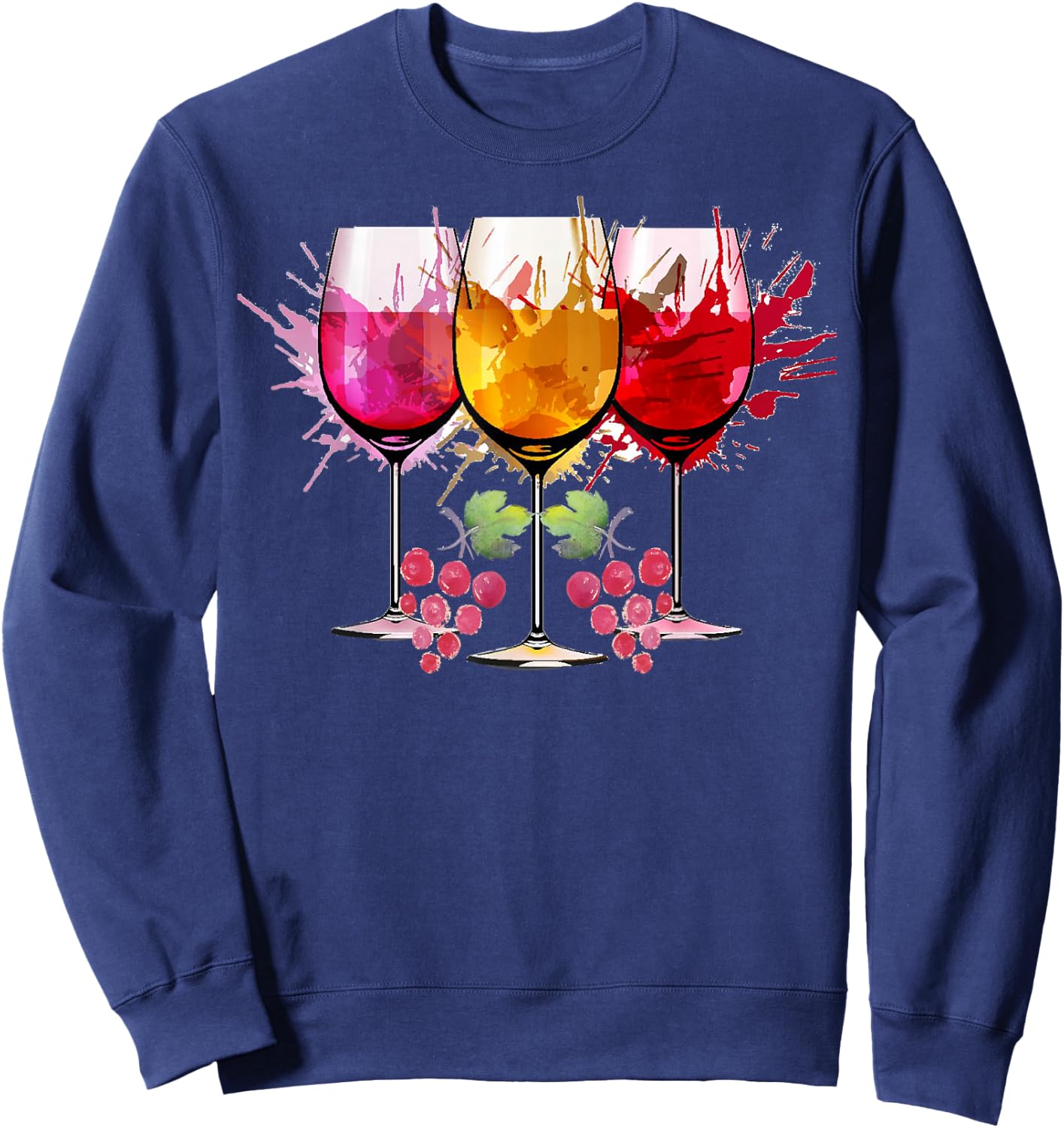Bonne fête nationale du vin, j'aime le vin, j'aime le vin, maman, maman Sweatshirt - Sweatshirt | Navy