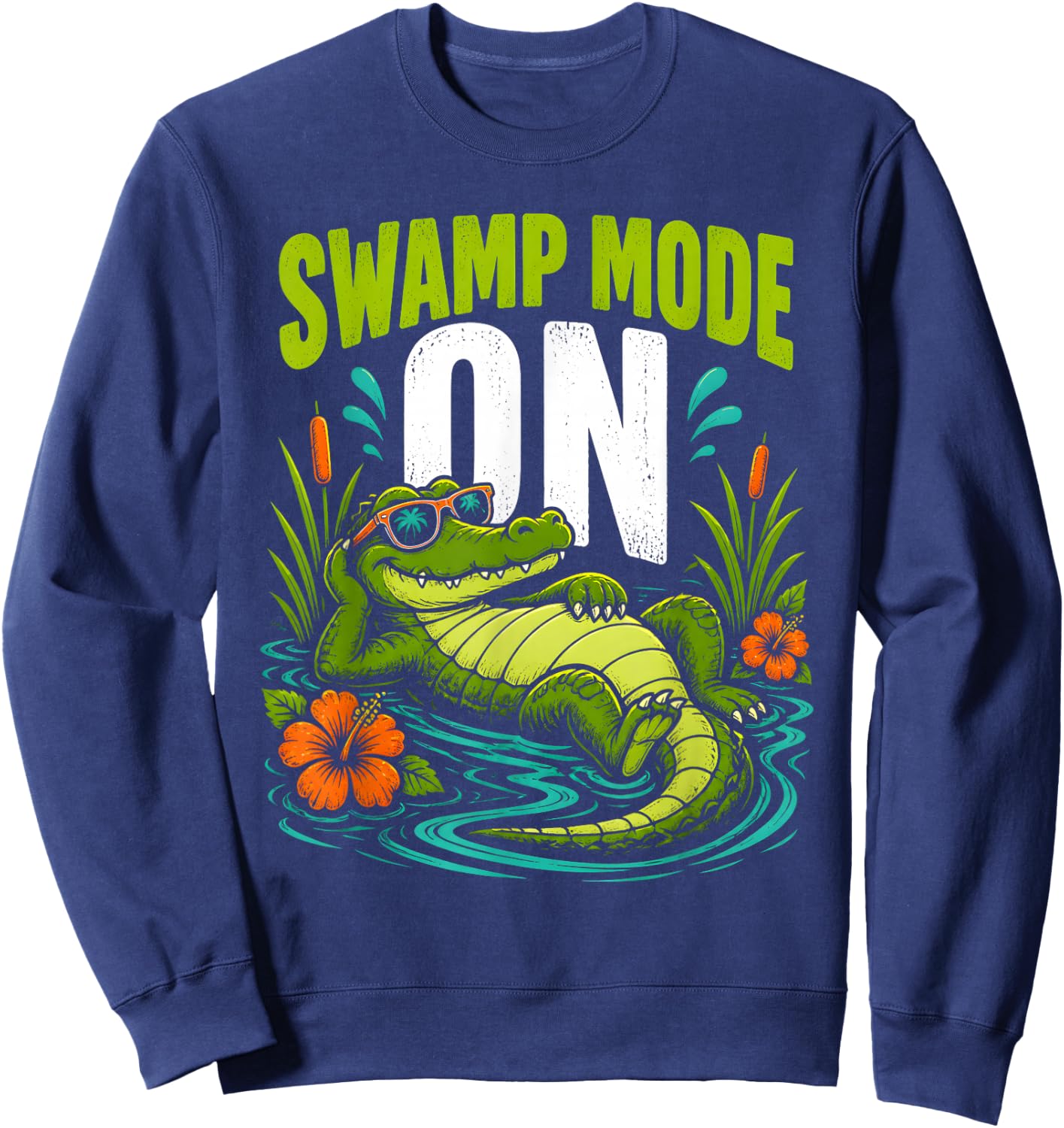 Swamp Mode On Aligator Bayou Spirit Sweatshirt - Sweatshirt | Navy