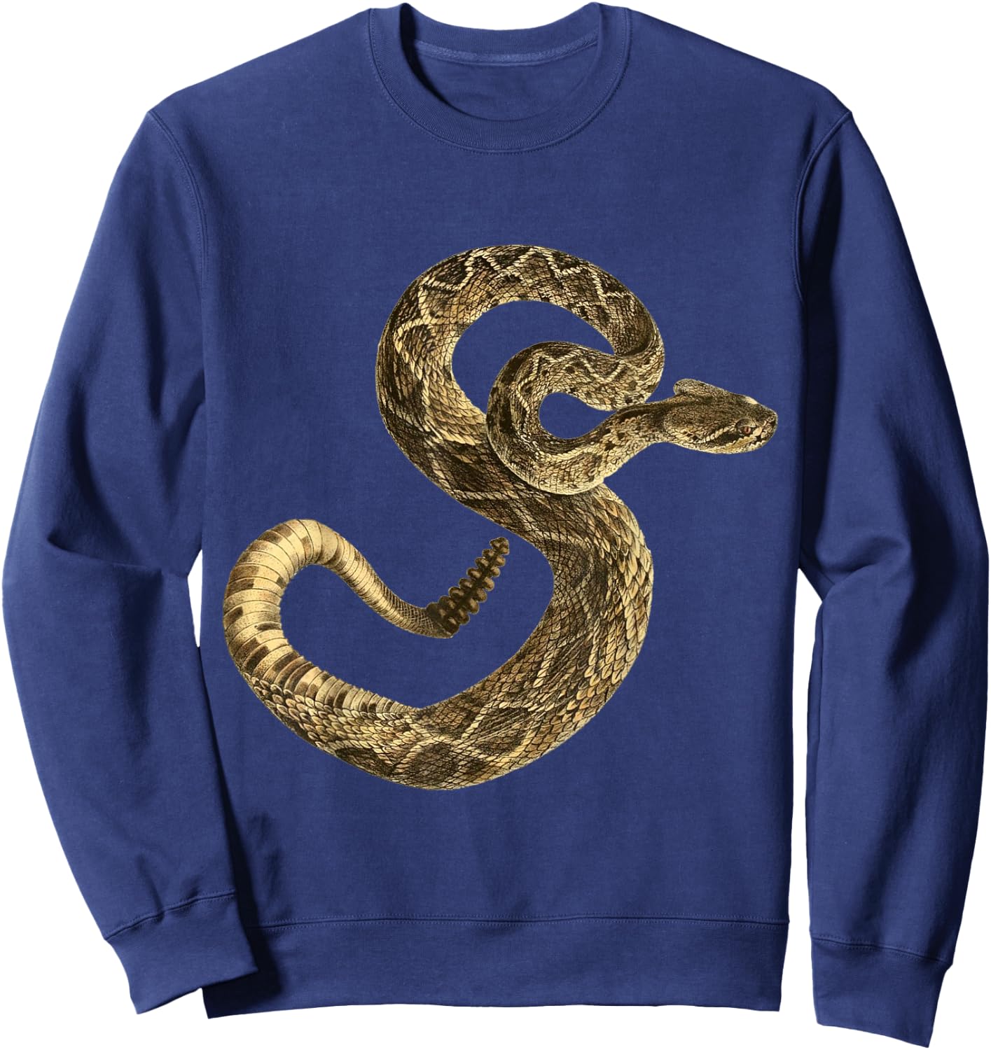 Crotalus Adamanteus Rattlesnake Eastern Diamondback Snake Sweatshirt - Sweatshirt | Navy