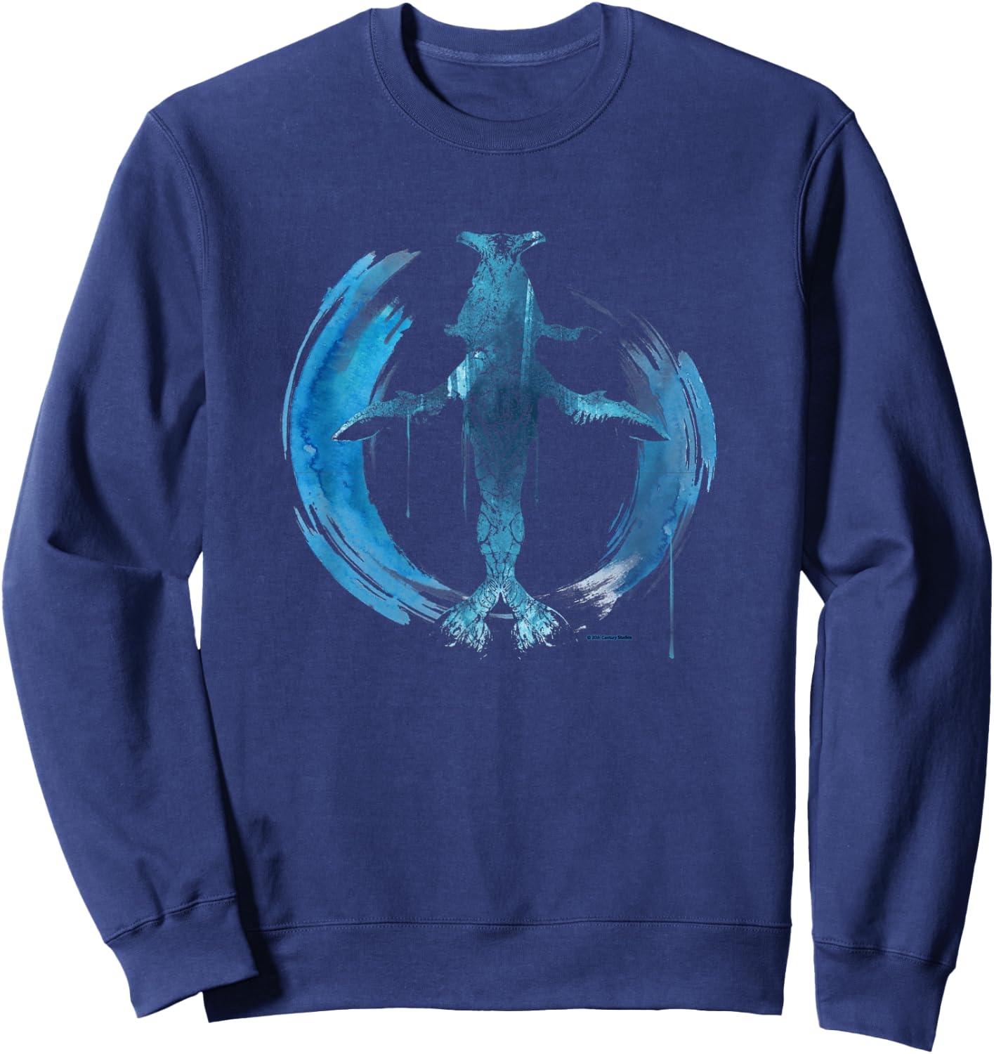 Avatar: The Way of Water Tulkun Tribal Art Circle Sweatshirt - Sweatshirt | Navy