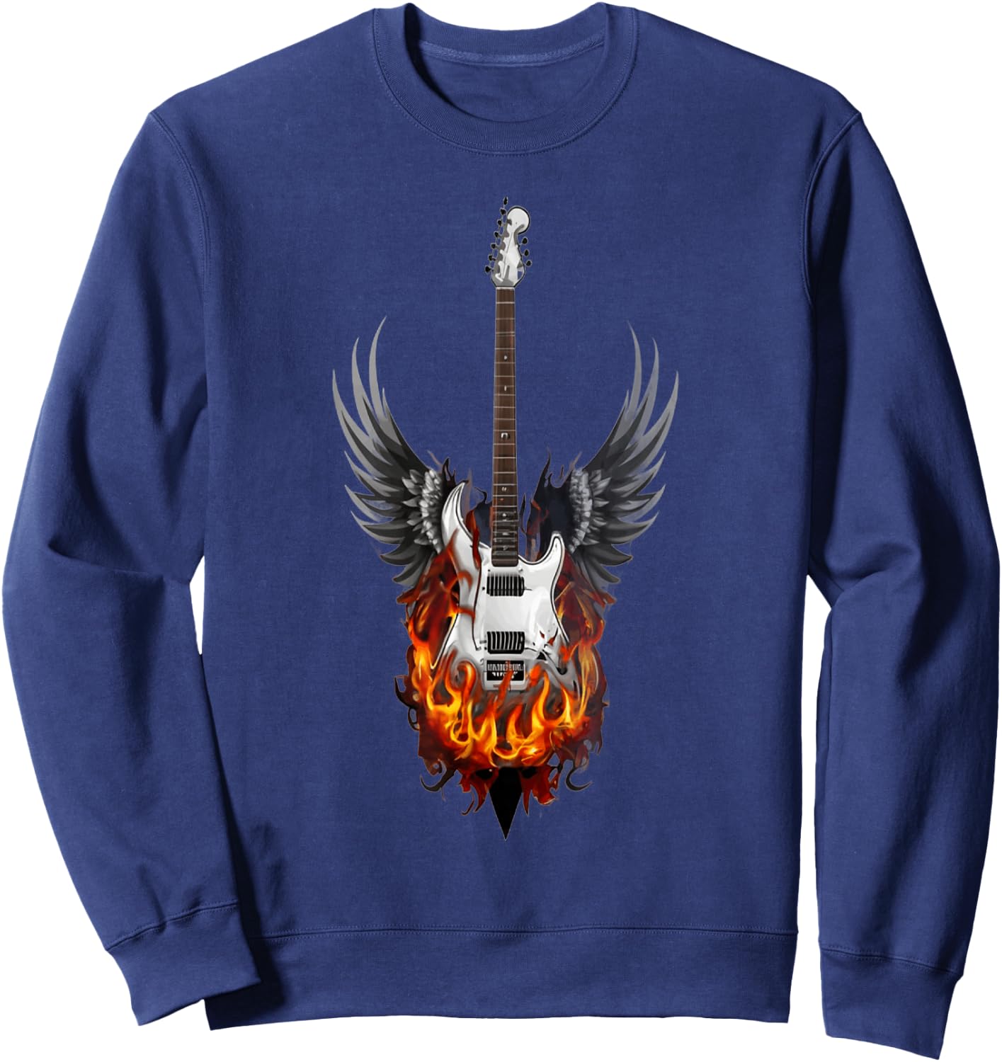 Guitare rock enflammé Sweatshirt - Sweatshirt | Navy