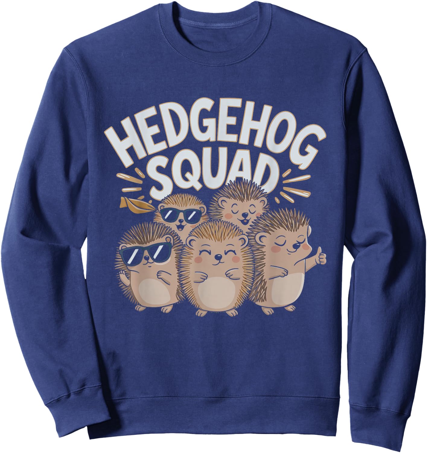 Funny Hedgehog Squad Design Sweatshirt - Sweatshirt | Navy