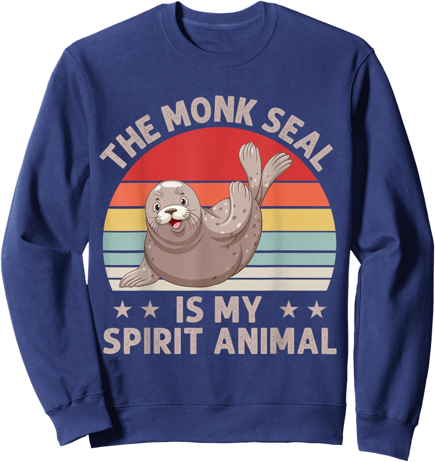 The Monk Seal is My Spirit Animal Gifts Caribbean Monk Seal Sweatshirt - Sweatshirt | Navy