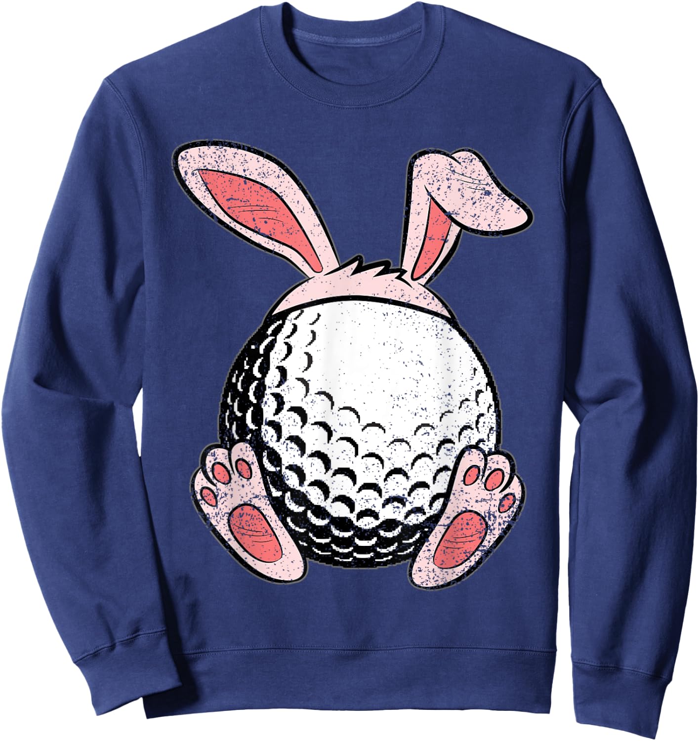 Easter Golf Lover Bunny Ears Ball Cute Rabbit Sport Sweatshirt - Sweatshirt | Navy