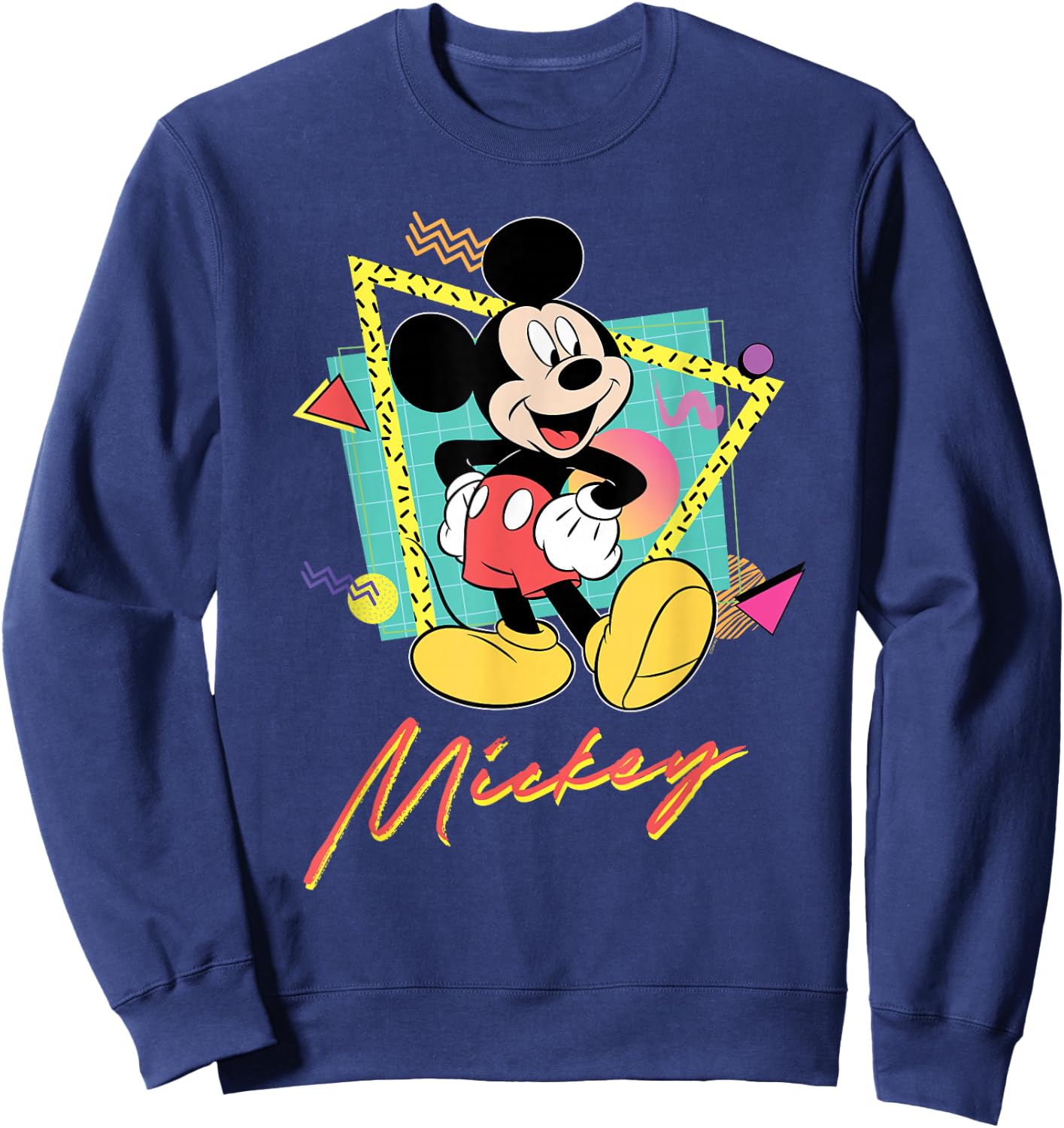 Disney Mickey Mouse Retro '90s Couples Matching Valentine's Day Sweatshirt - Sweatshirt | Navy