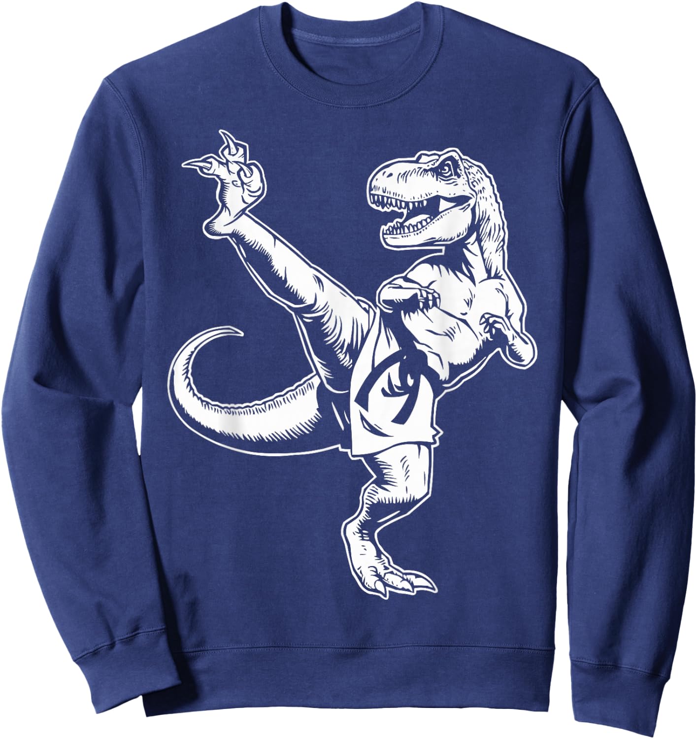 Taekwondo Dinosaur Martial Arts Kids Men Boys Karate Sweatshirt - Sweatshirt | Navy