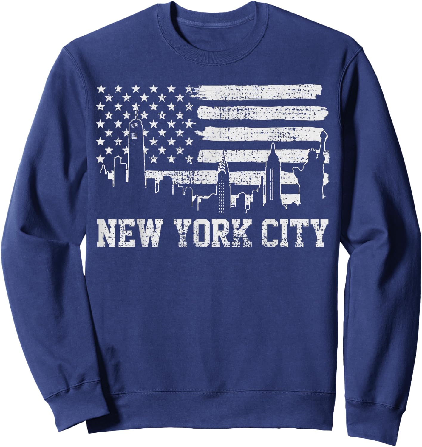 Vintage New York City NYC Big Apple Trip Sweatshirt - Sweatshirt | Navy