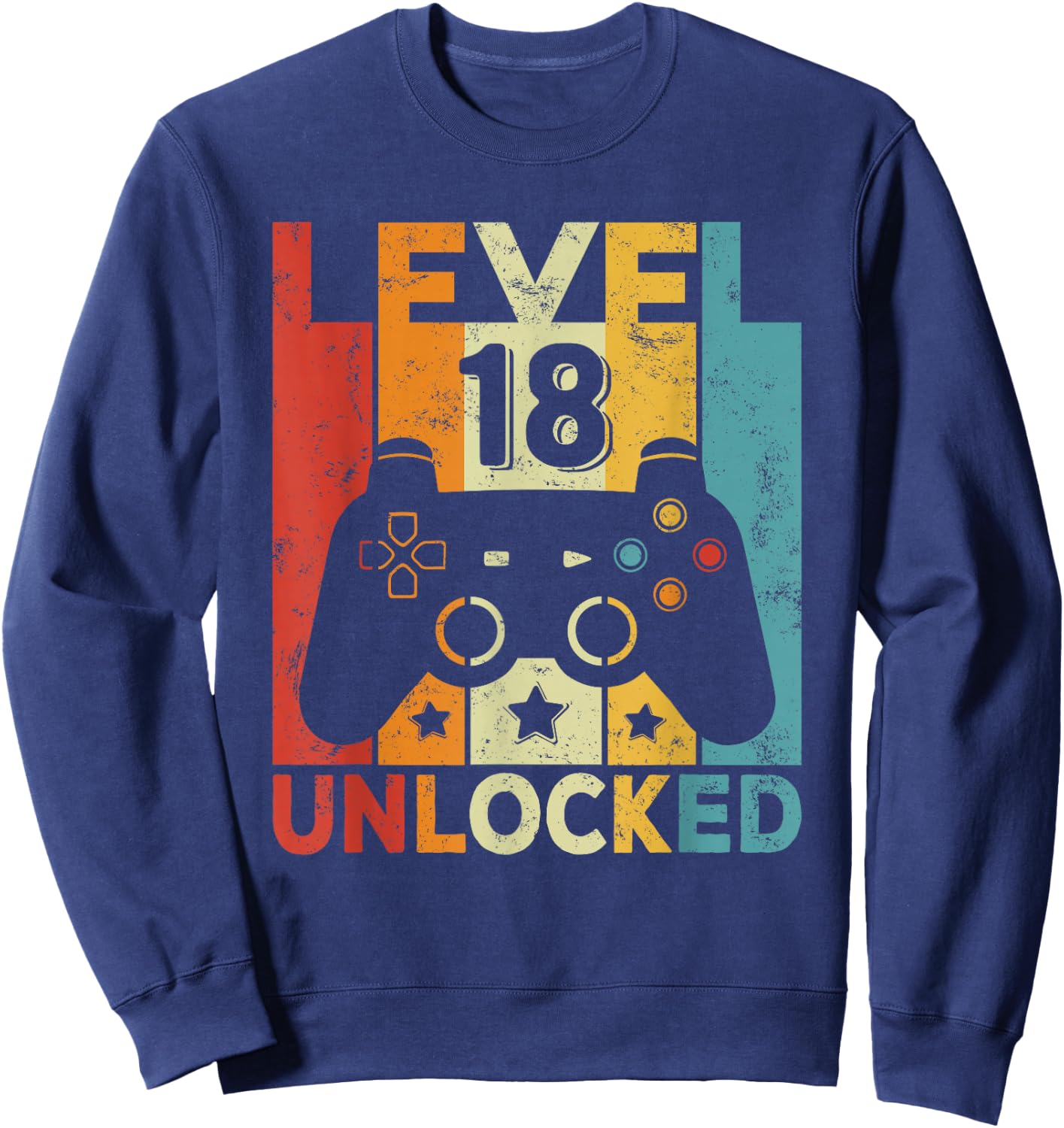 18th Birthday Boy Girl 18 Years Game Controller Gamer Sweatshirt - Sweatshirt | Navy