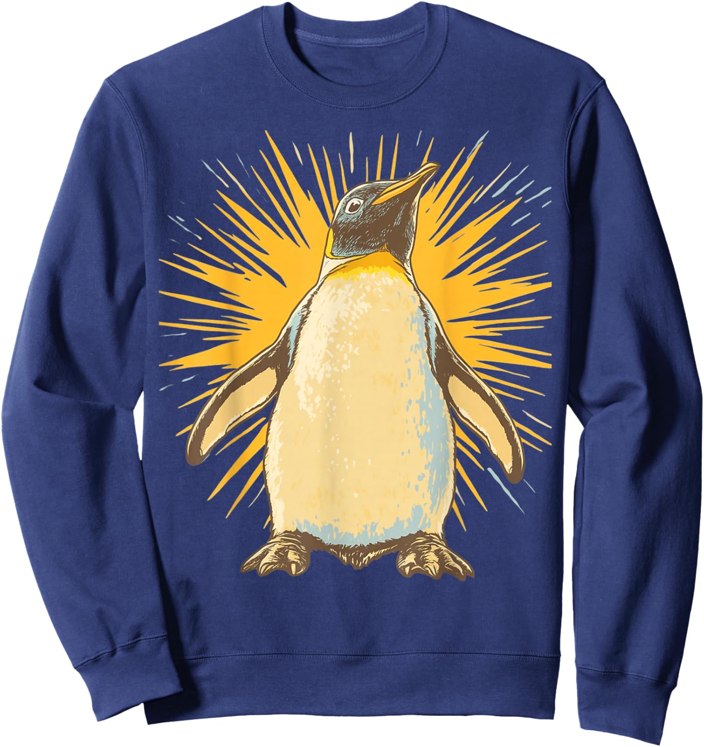 Penguin Graphic Wildlife Art Sweatshirt - Sweatshirt | Navy
