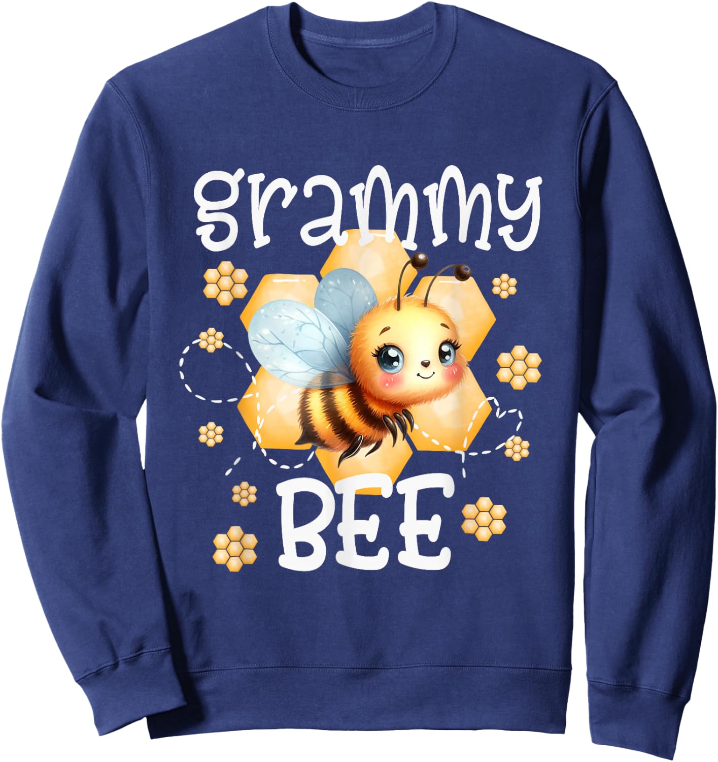 Bee Day Family Matching Birthday Party Shirt Grammy Sweatshirt - Sweatshirt | Navy