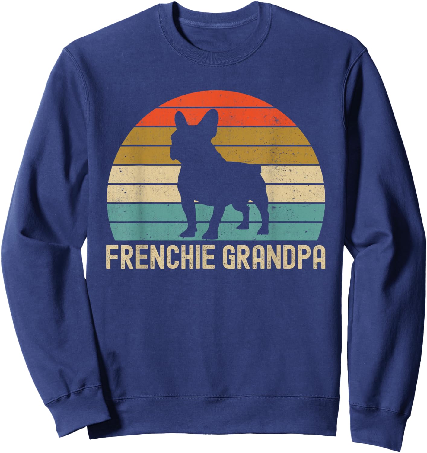 Frenchie French Bulldog Grandpa Sweatshirt - Sweatshirt | Navy