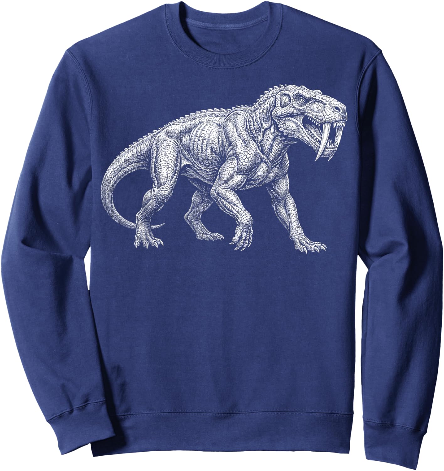 Gorgonopsid Skeleton Permian Predator Synapsid Fossil Sweatshirt - Sweatshirt | Navy