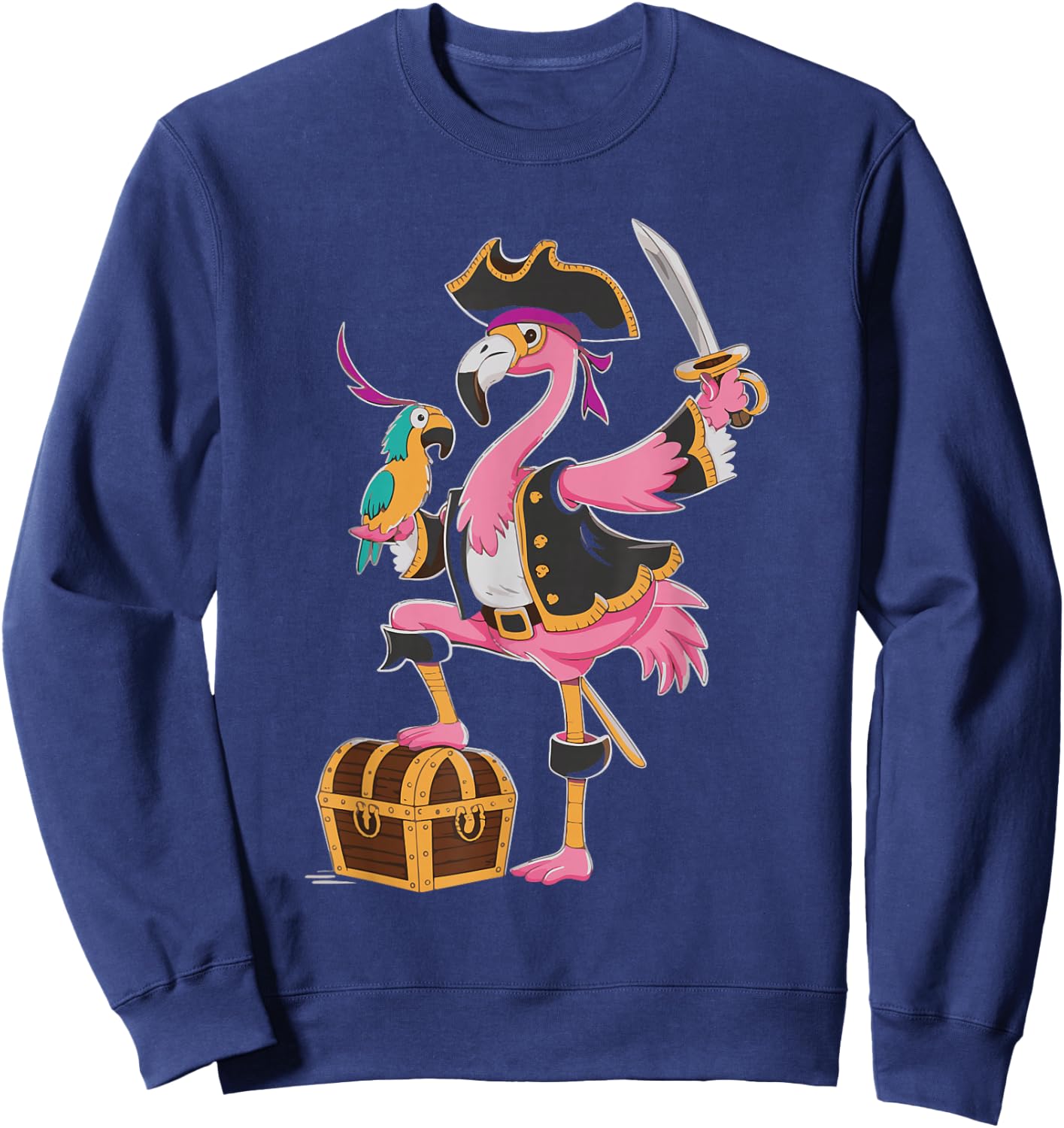 Flamingo Pirate Sweatshirt - Sweatshirt | Navy