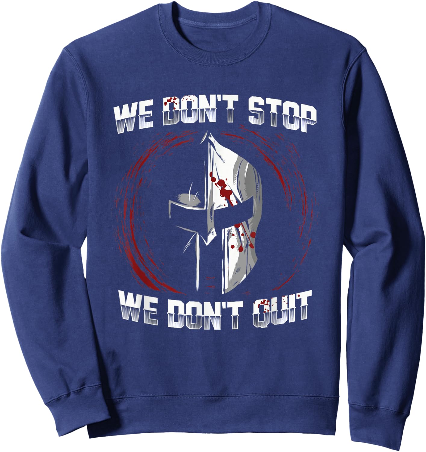 Spartan Workout Design Training Motivation Sweatshirt - Sweatshirt | Navy