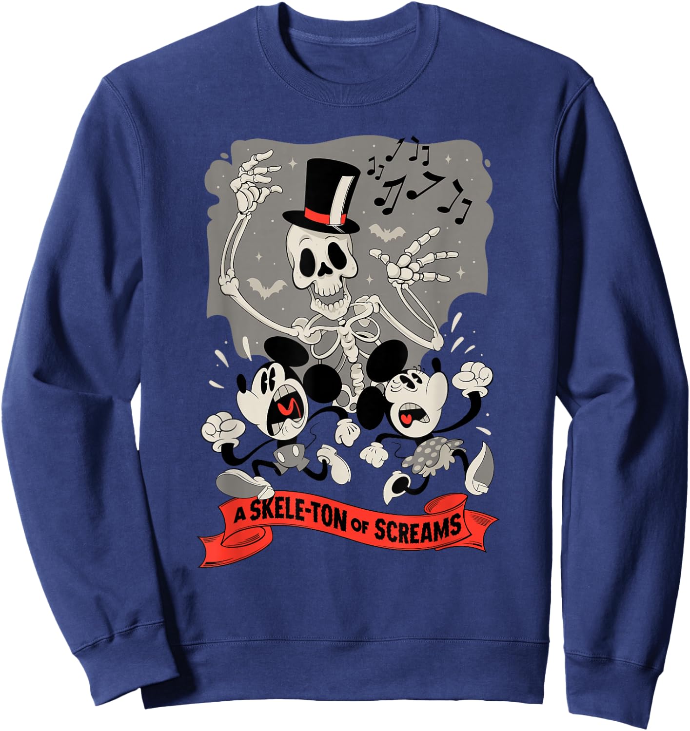 Disney Mickey and Friends Halloween Skele-ton of Screams Sweatshirt - Sweatshirt | Navy