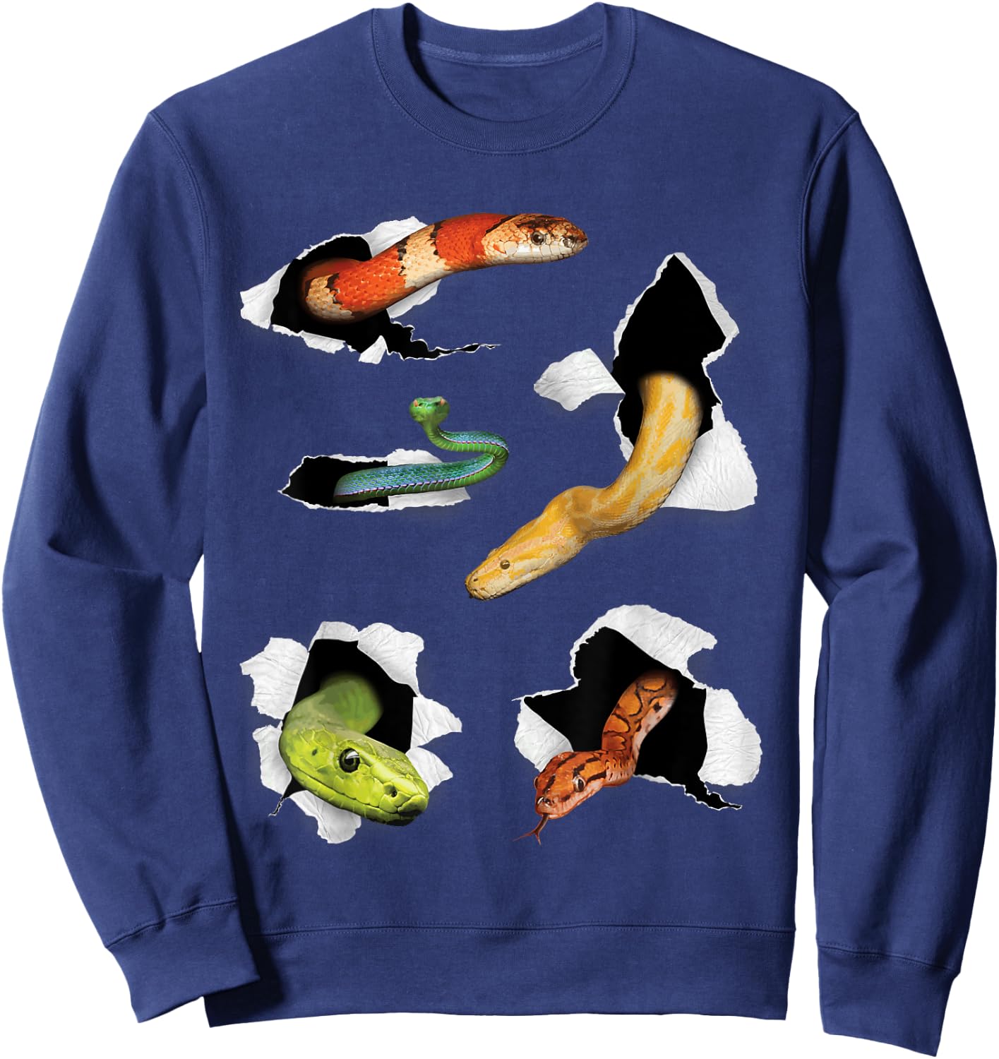 Snake Lover, Reptile Lover, Snake Owner, Snake Sweatshirt - Sweatshirt | Navy