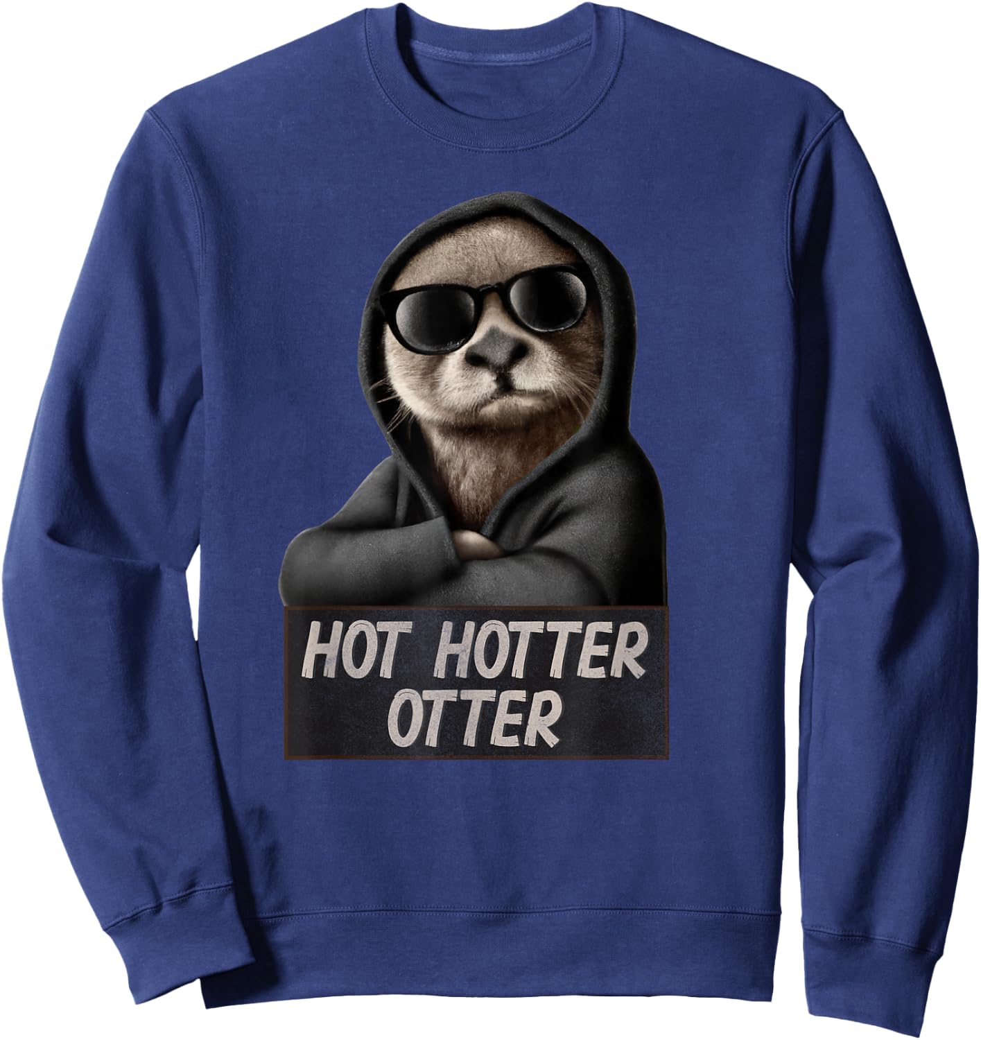 Funny Hot Hotter Otter Otterliebe , black Sweatshirt - Sweatshirt | Navy