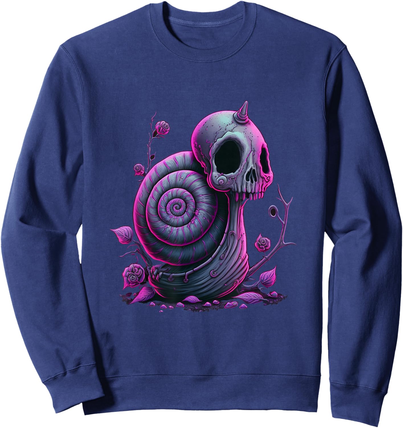 Kawaii Gothic Cute Goth Snake Sweatshirt - Sweatshirt | Navy